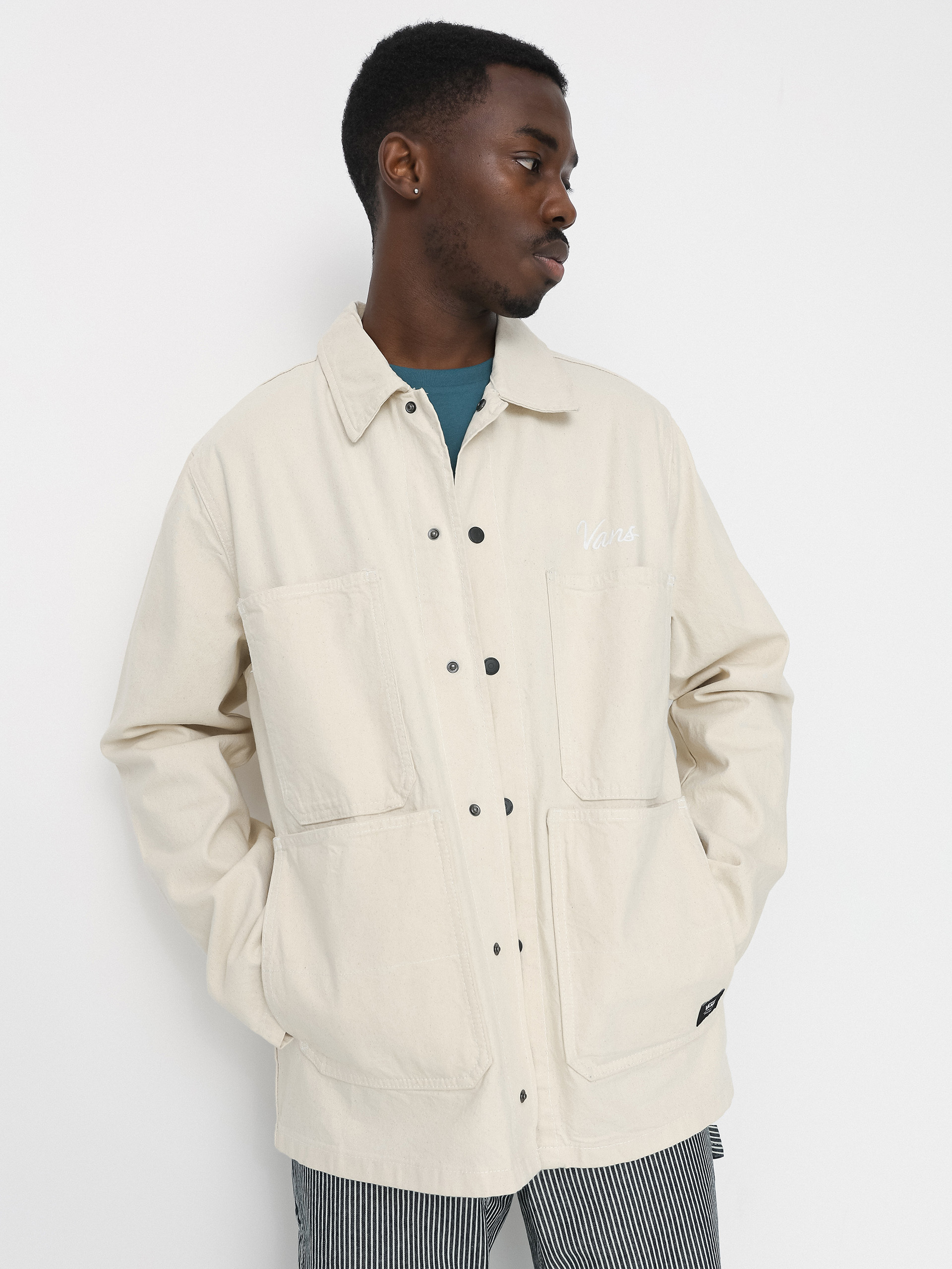 Bunda Vans Hickory Stripe Drill Chore Coat (natural)