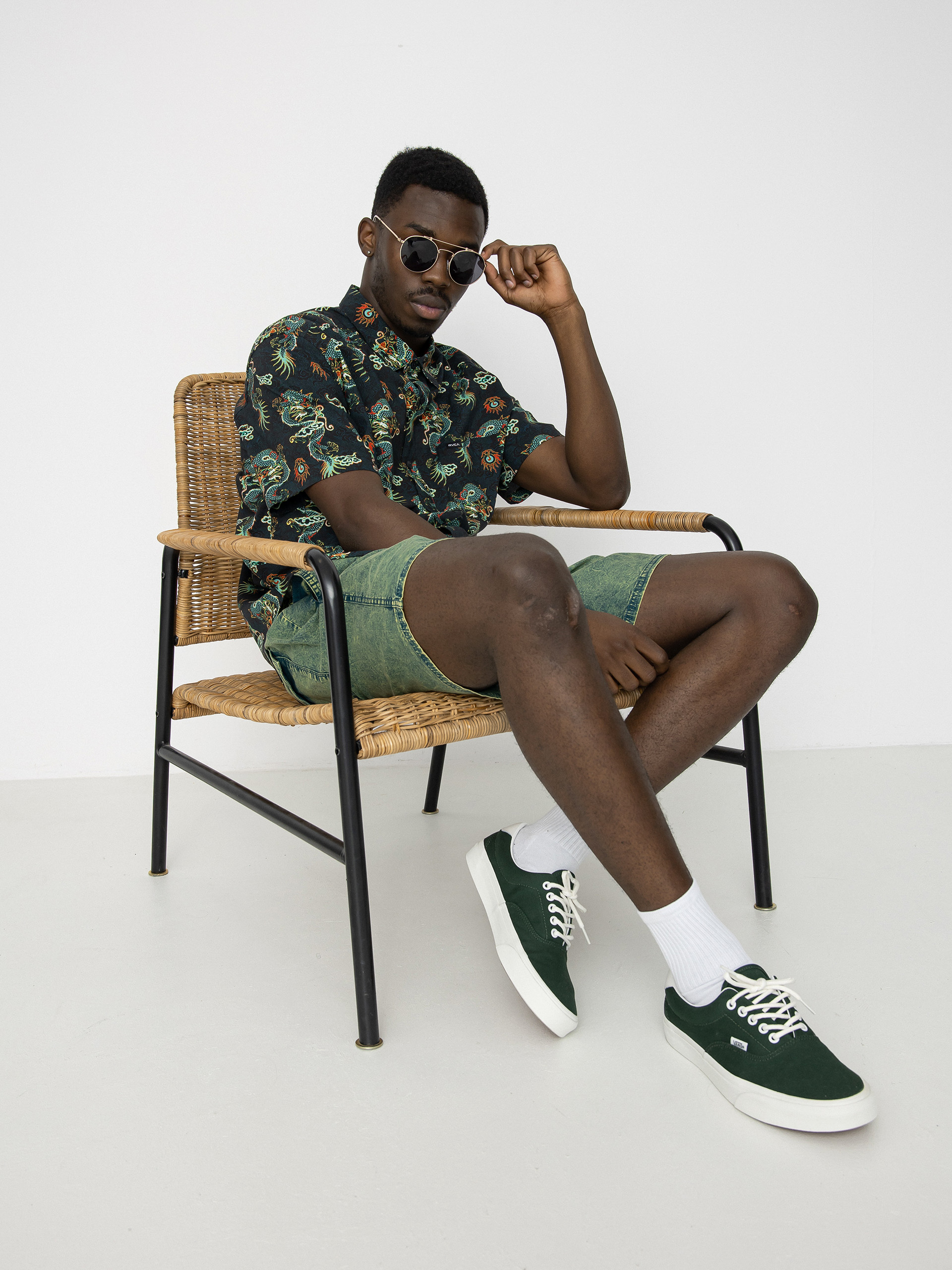 Košeľa RVCA Neon Dragon (black)