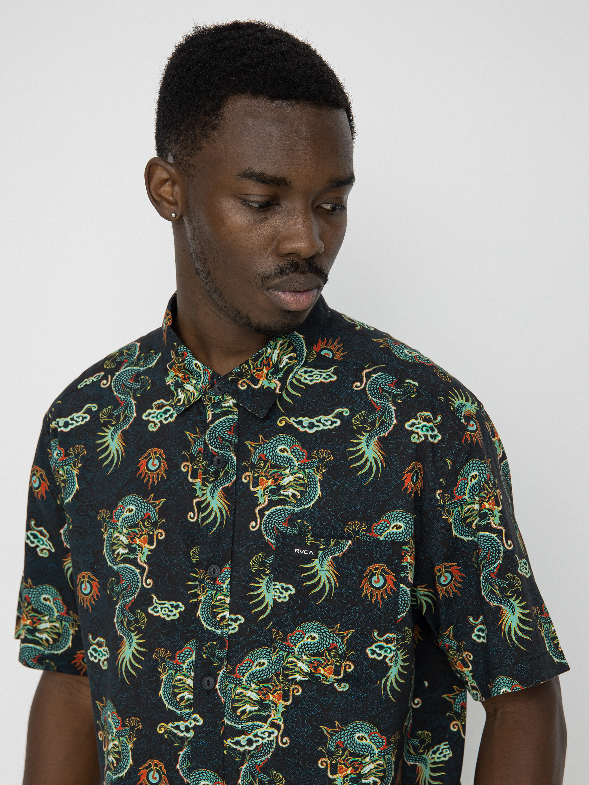 Košeľa RVCA Neon Dragon (black)