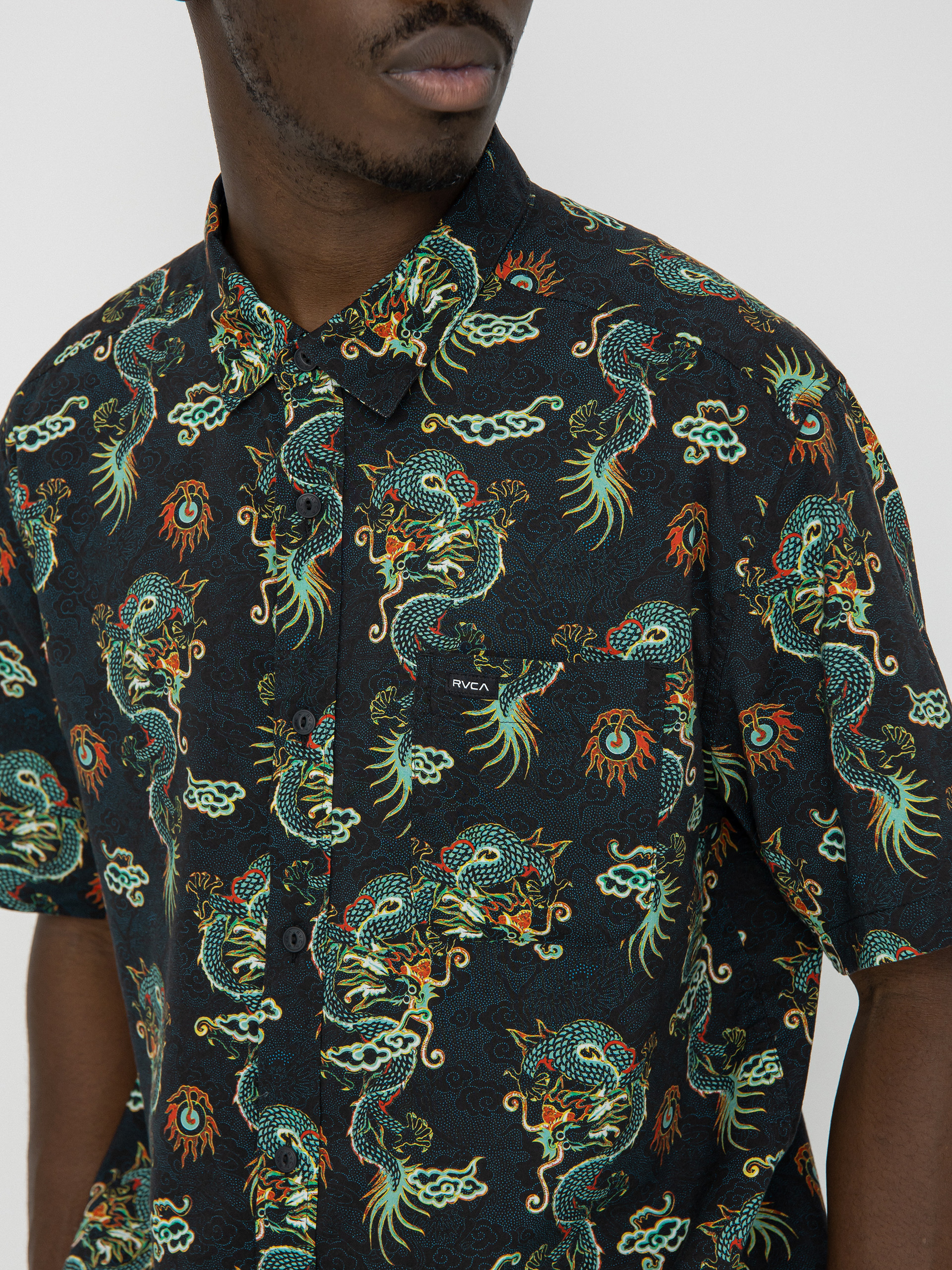 Košeľa RVCA Neon Dragon (black)