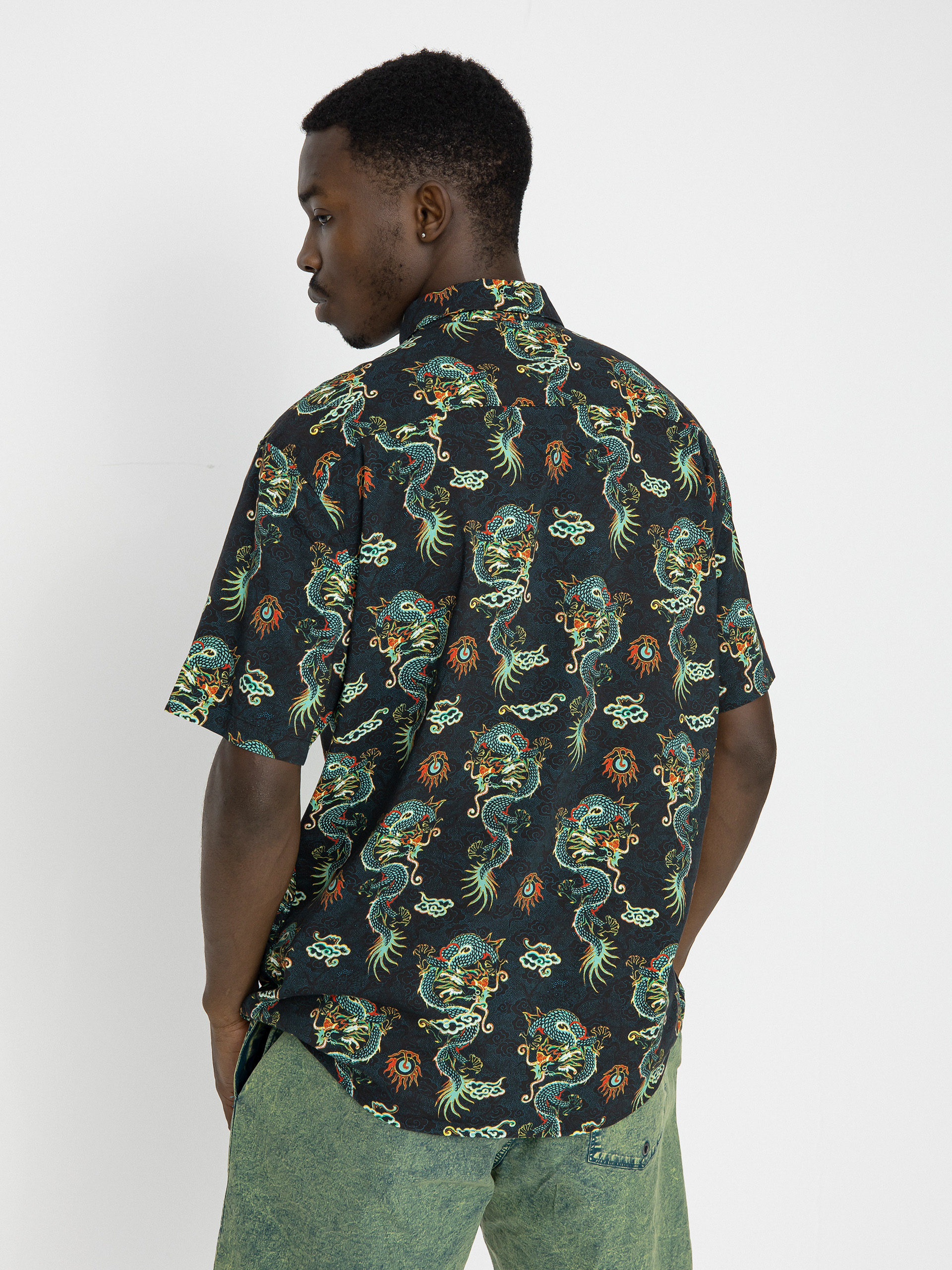 Košeľa RVCA Neon Dragon (black)