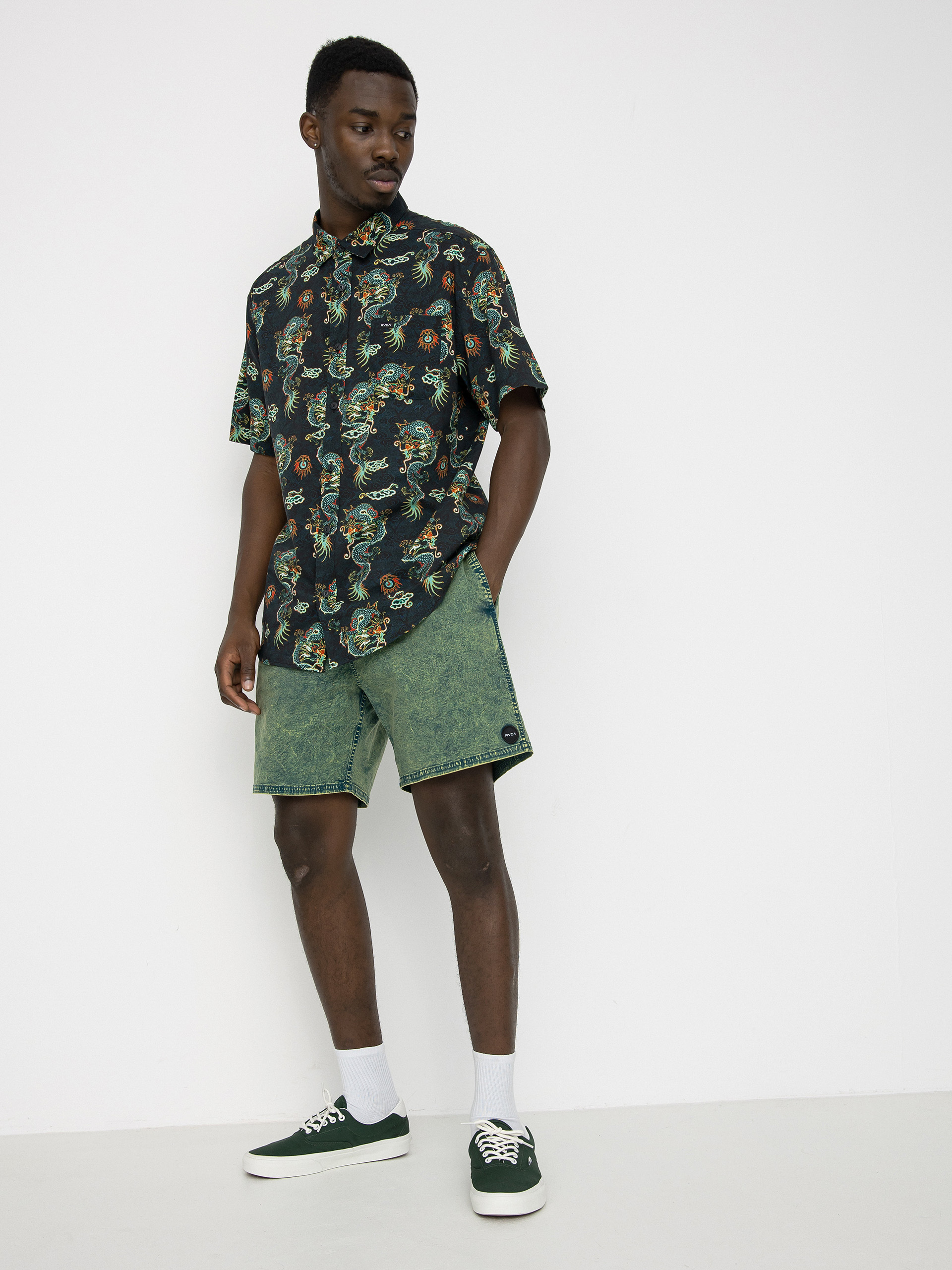 Košeľa RVCA Neon Dragon (black)