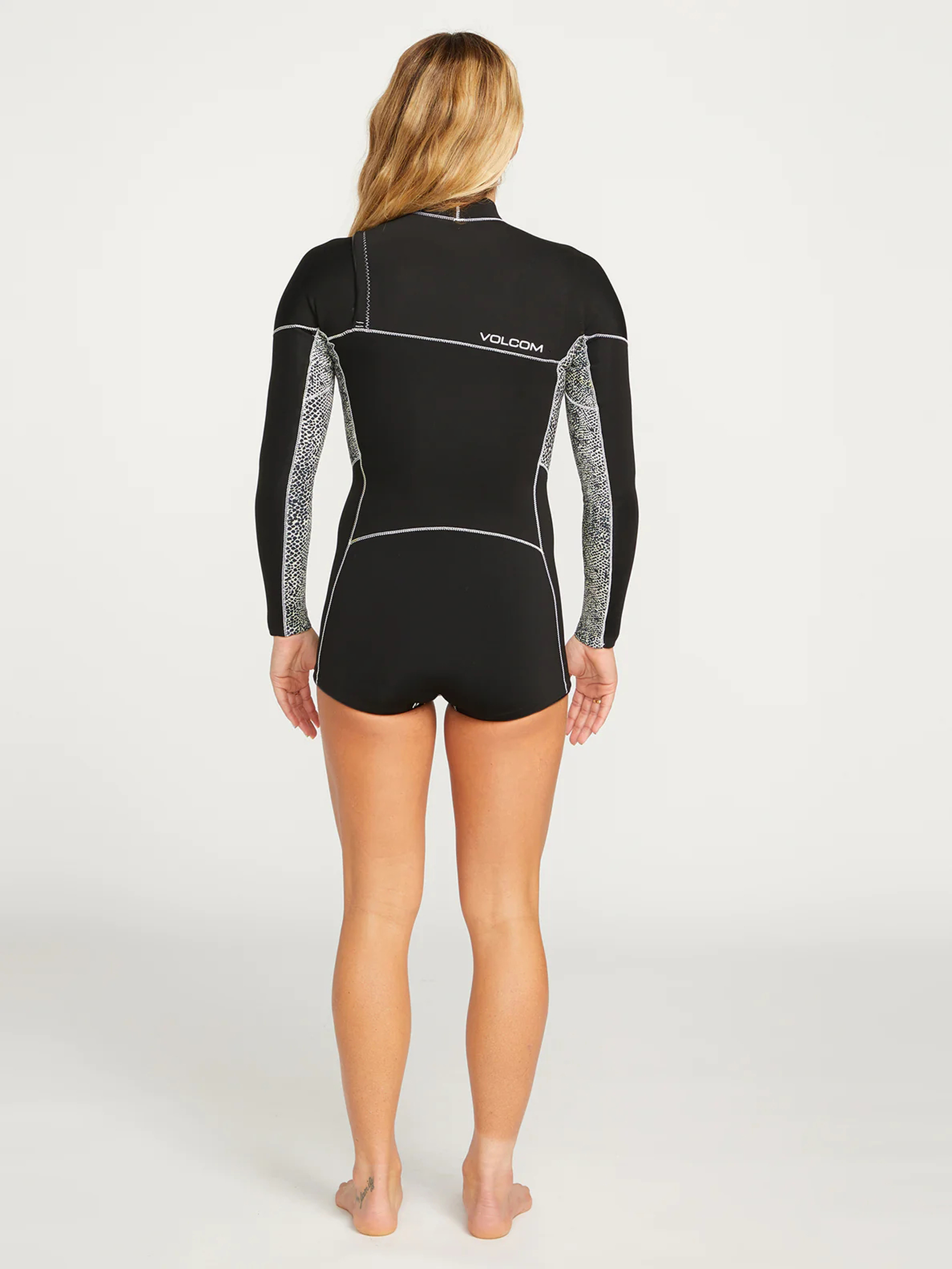 Neopren Volcom 2Mm Chest Zip Ls Springsuit Wmn - čierna (black)