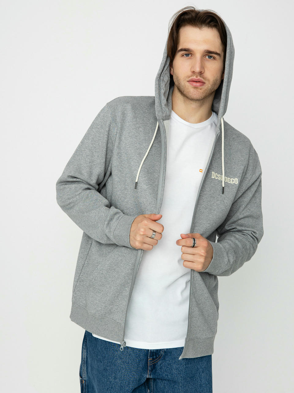 Mikina s kapucňou DC Baseline ZHD (medium grey heather)