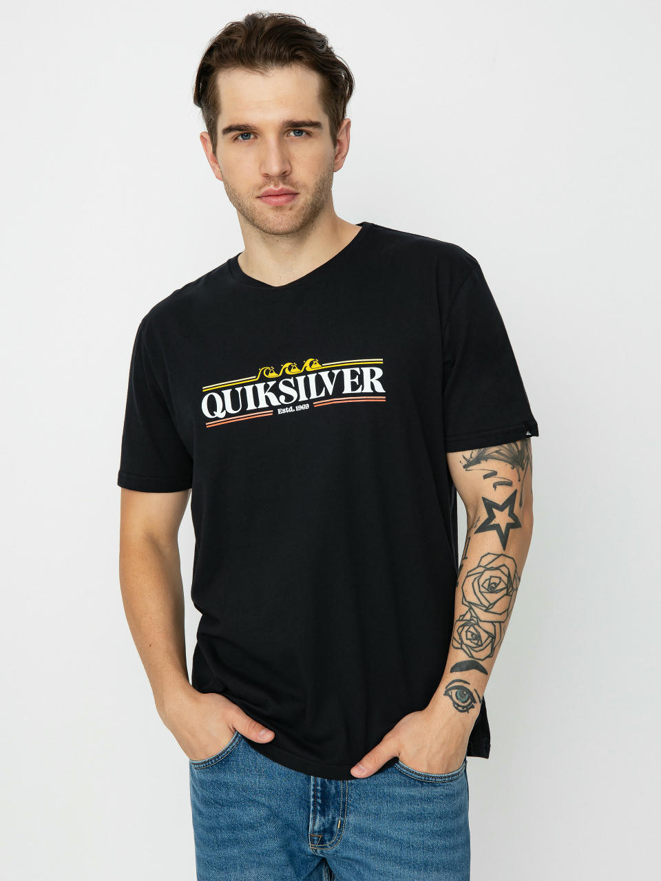 Tričko Quiksilver Gradient Line (black)