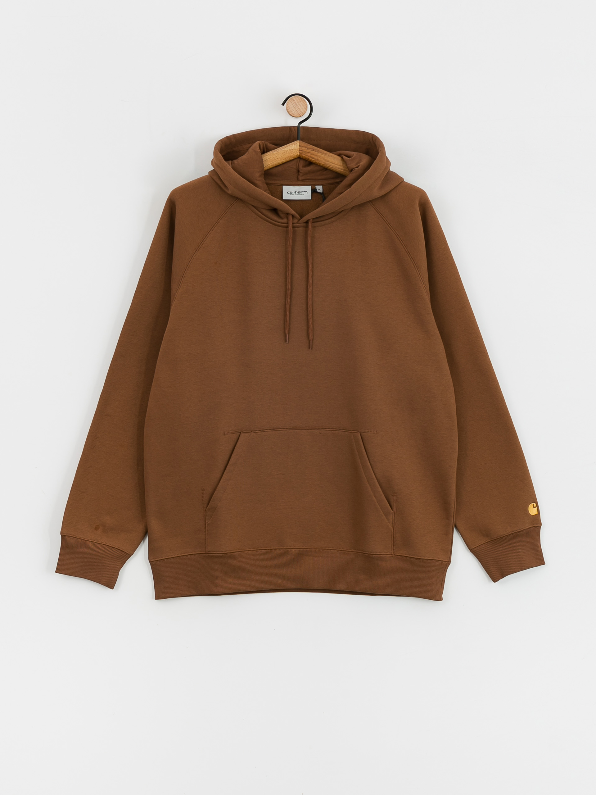 Mikina s kapucňou Carhartt WIP Chase HD (tamarind/gold)