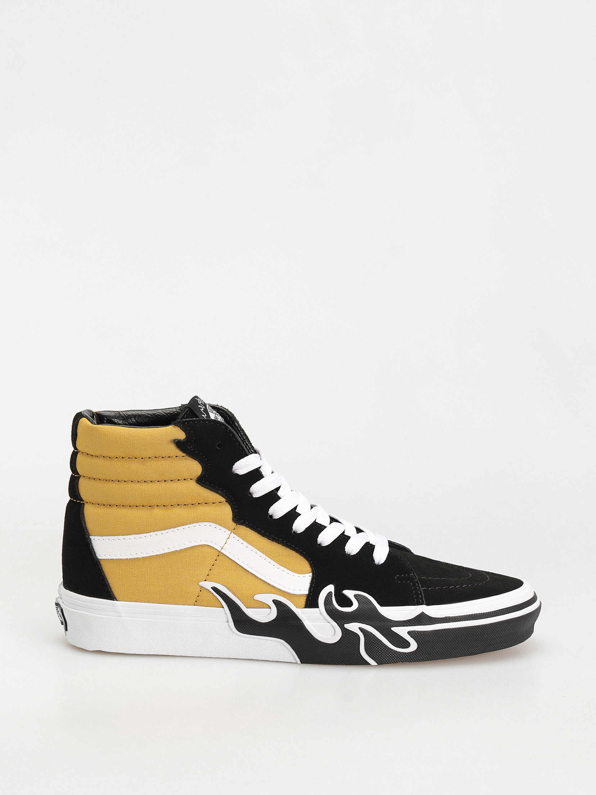 Topu00e1nky Vans Sk8 Hi Flame (black/yellow)