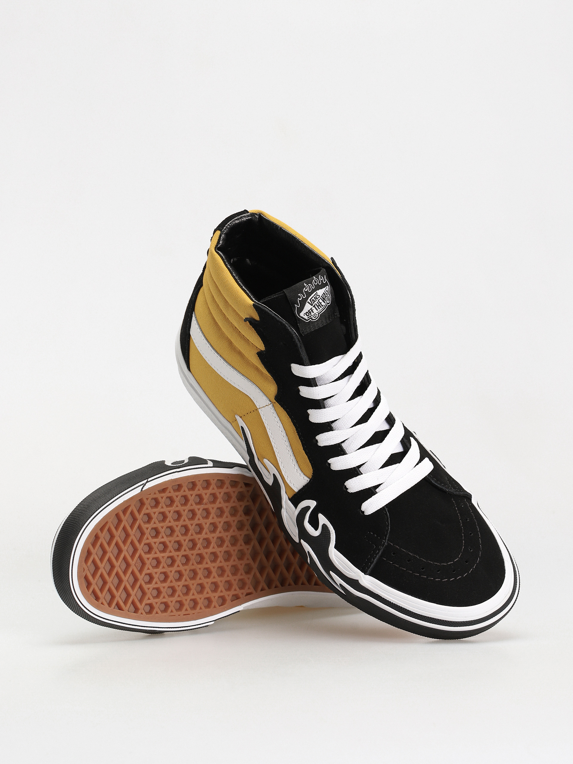 Topánky Vans Sk8 Hi Flame (black/yellow)