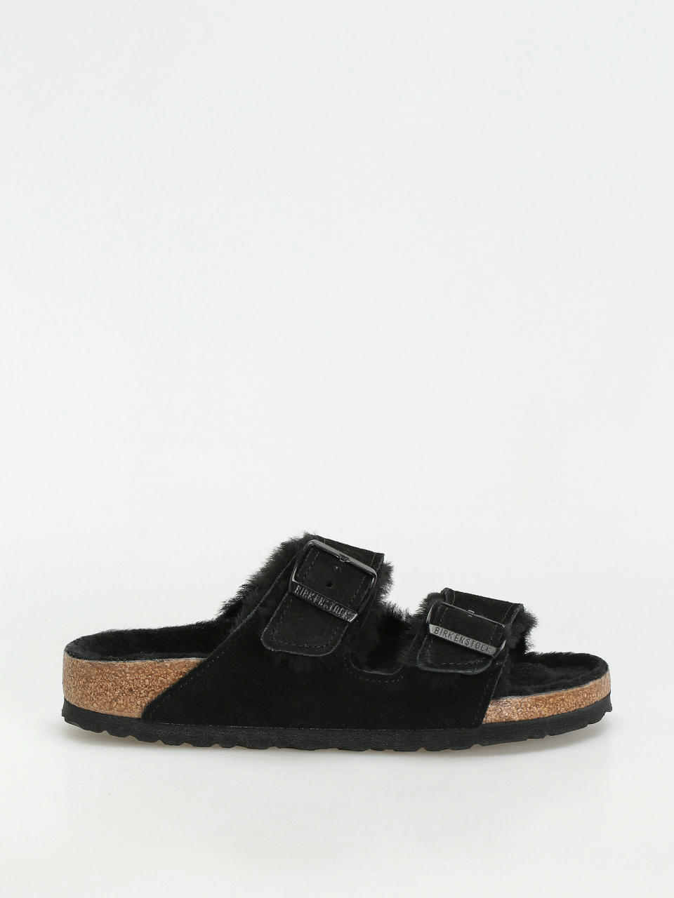 Šľapky Birkenstock Arizona Suede Leather Narrow Wmn (black)