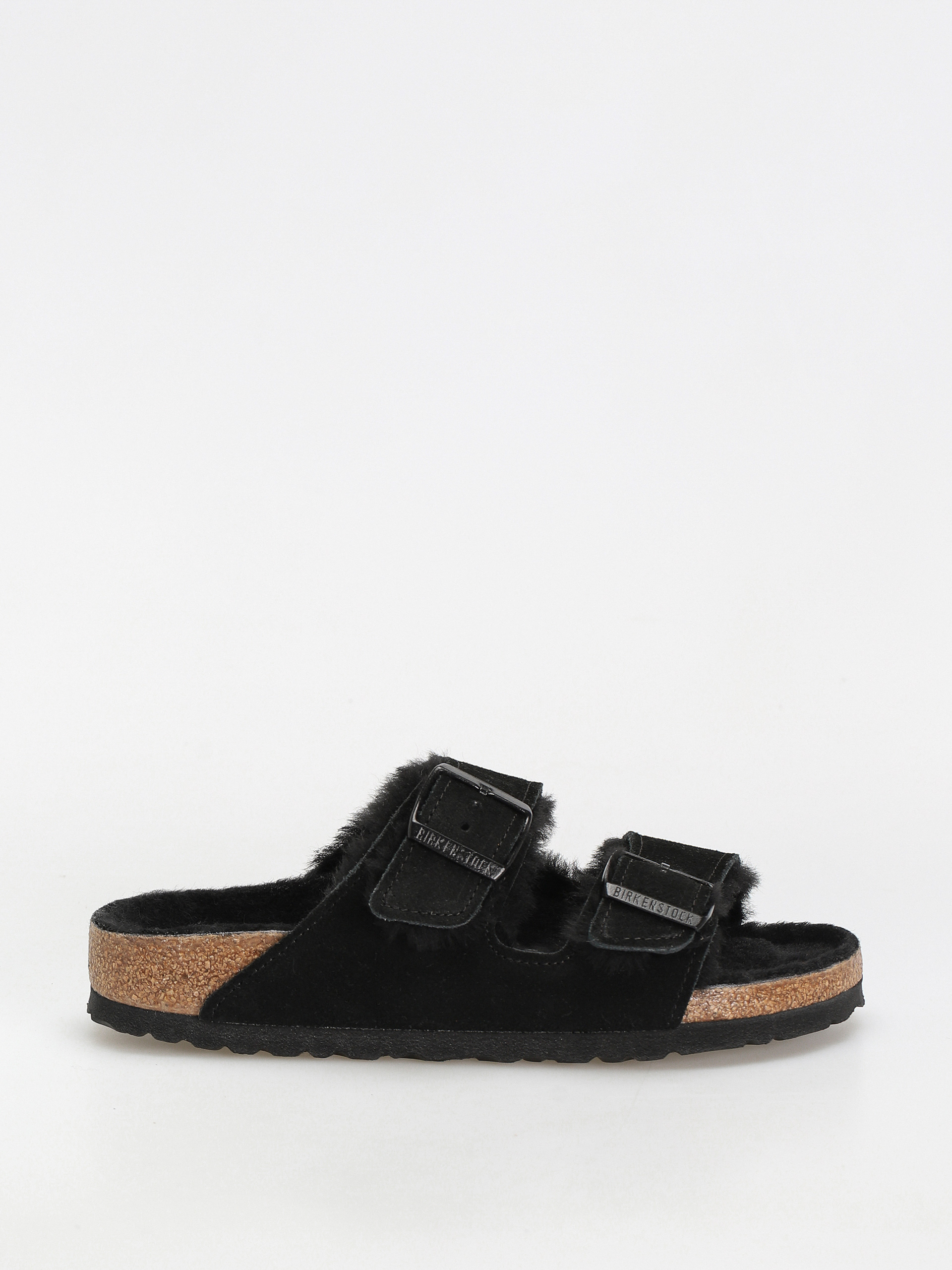 u0160u013eapky Birkenstock Arizona Suede Leather Narrow Wmn (black)