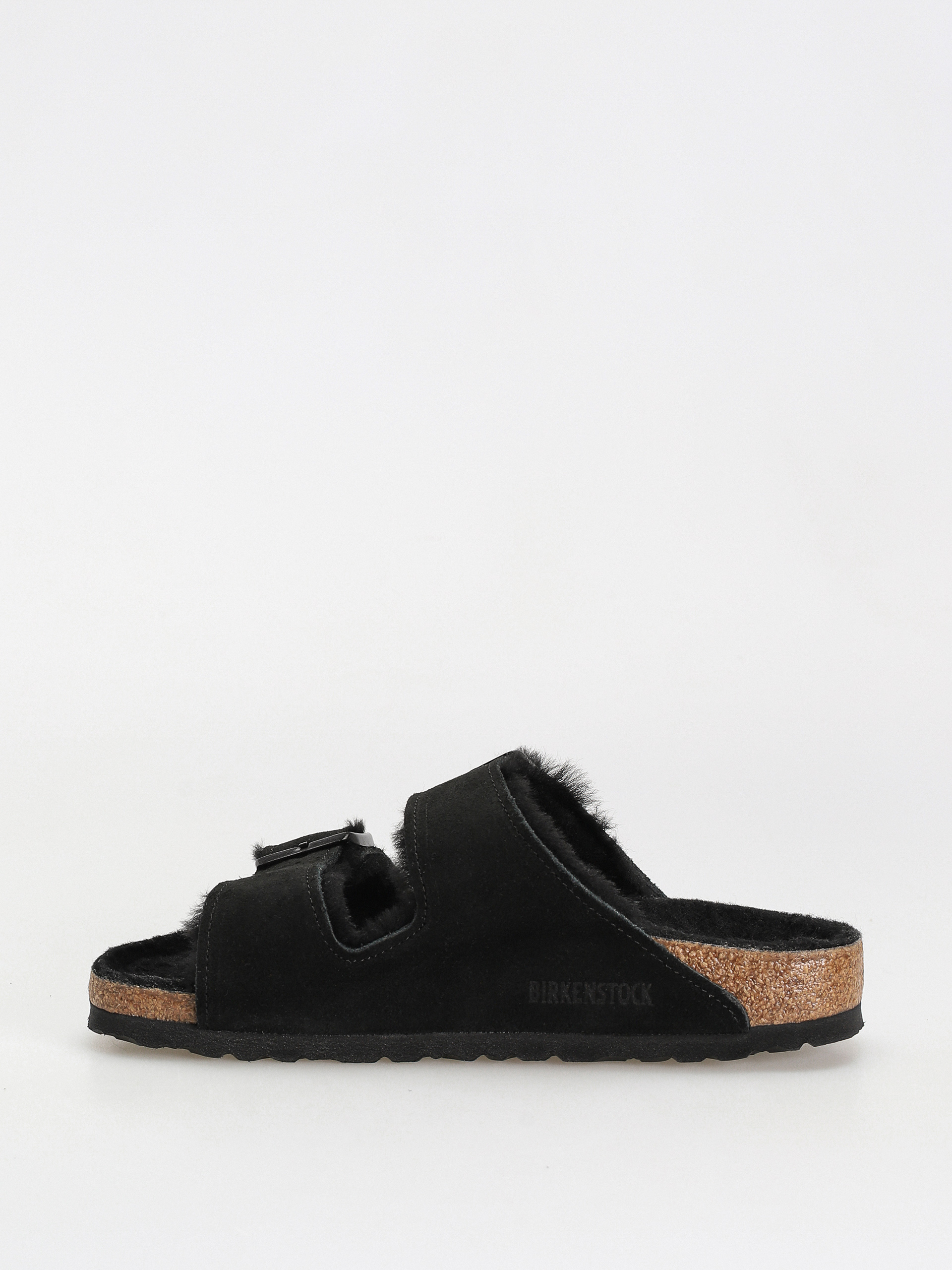 Šľapky Birkenstock Arizona Suede Leather Narrow Wmn (black)