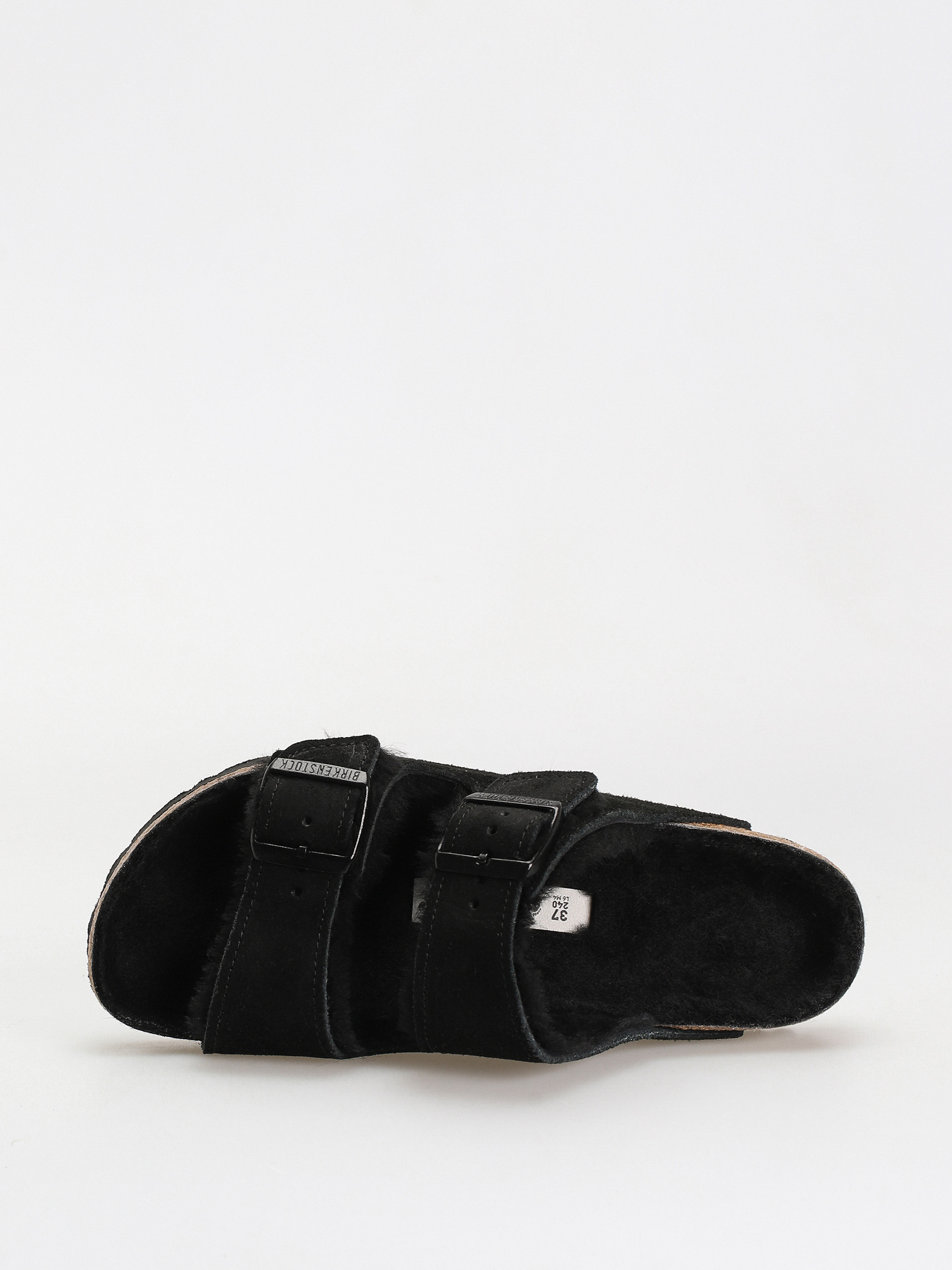 Šľapky Birkenstock Arizona Suede Leather Narrow Wmn (black)