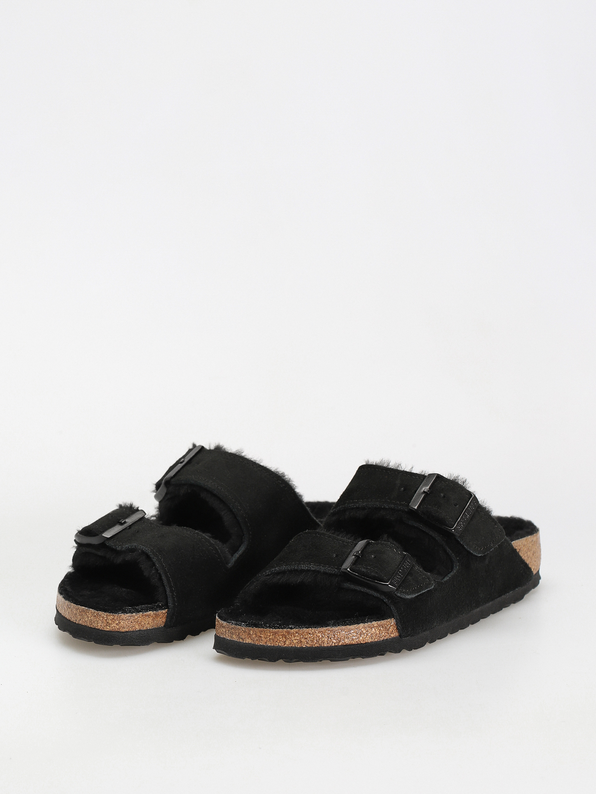 Šľapky Birkenstock Arizona Suede Leather Narrow Wmn (black)