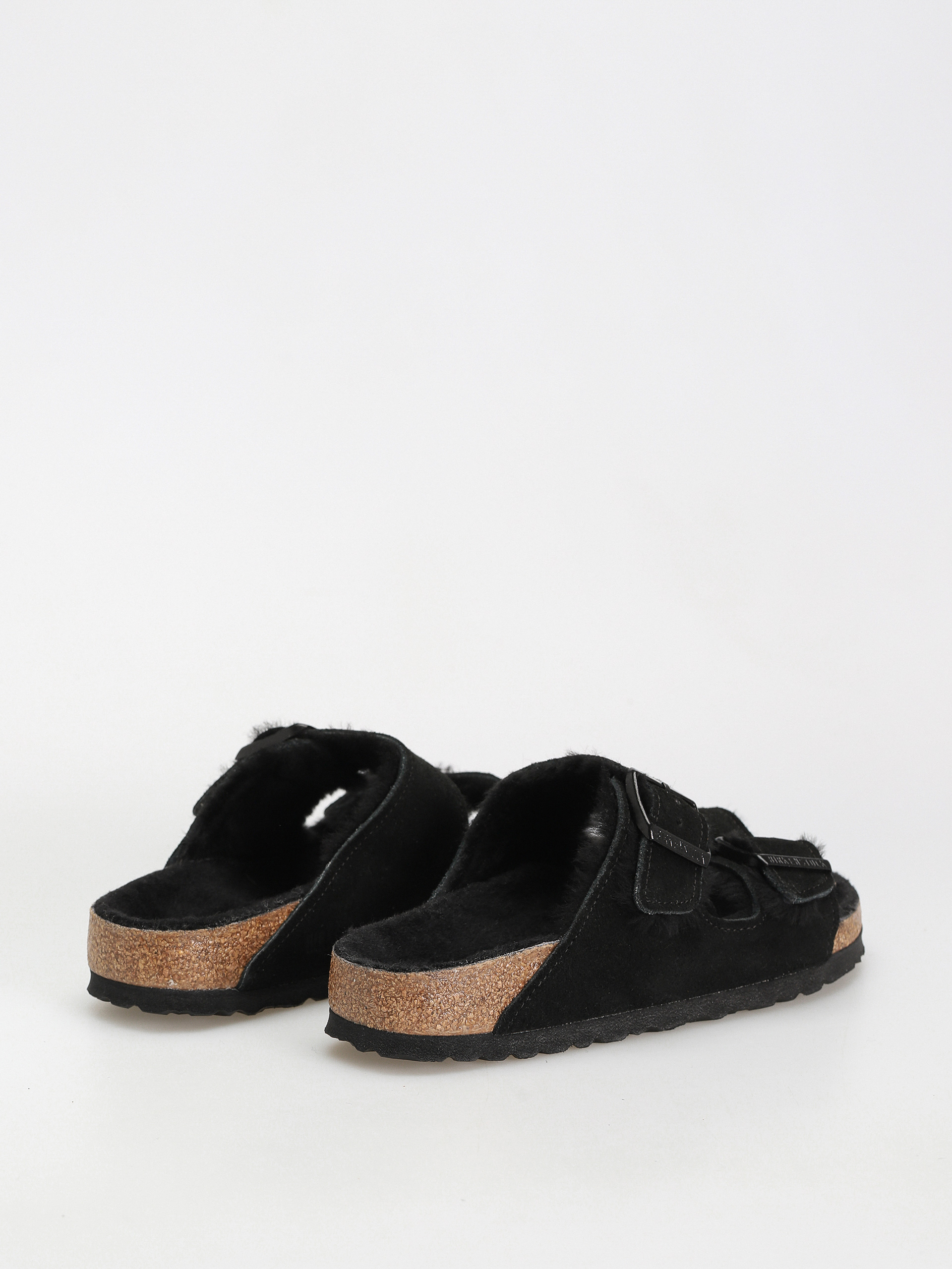 Šľapky Birkenstock Arizona Suede Leather Narrow Wmn (black)