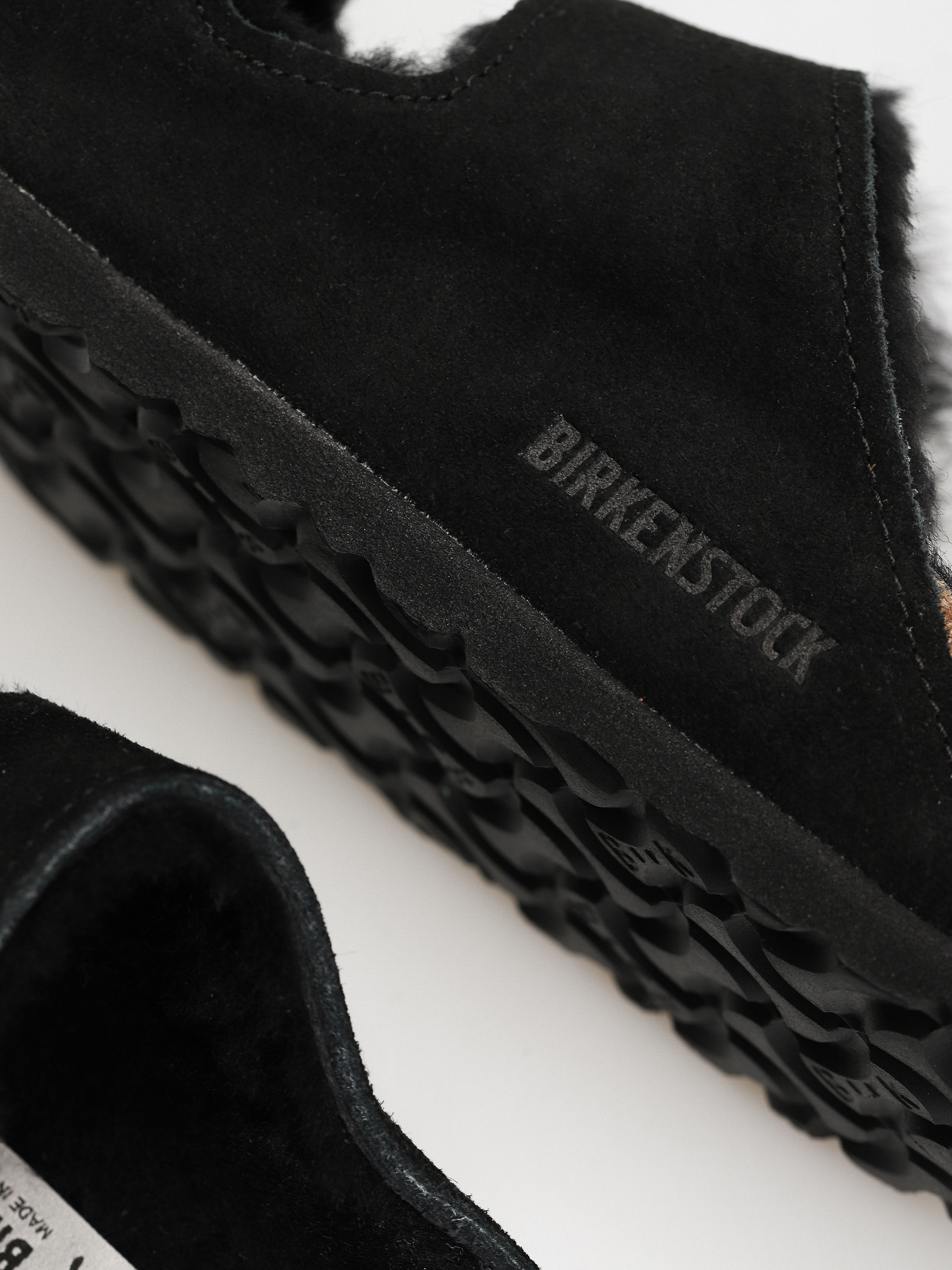 Šľapky Birkenstock Arizona Suede Leather Narrow Wmn (black)