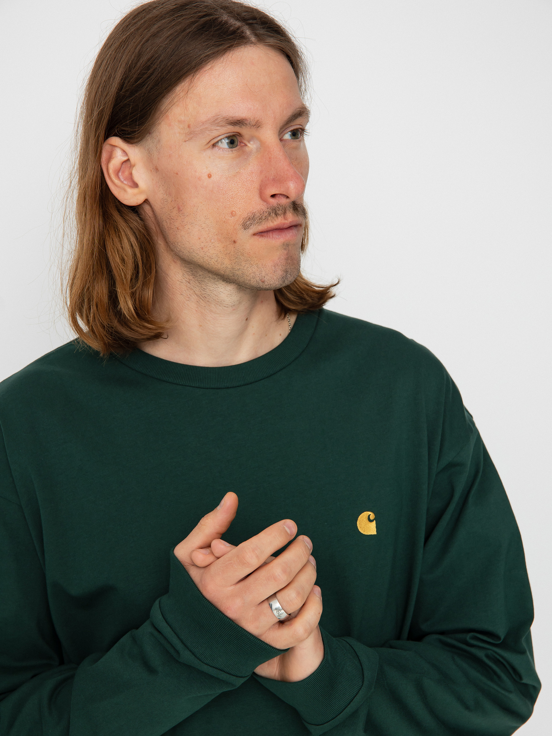 Triko Carhartt WIP Chase (discovery green/gold)