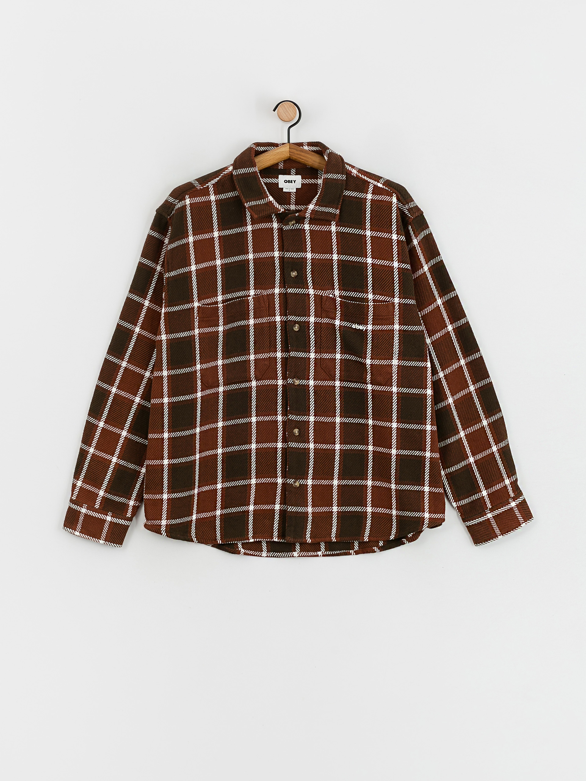 Košeľa OBEY Bigwig Plaid (sepia multi)