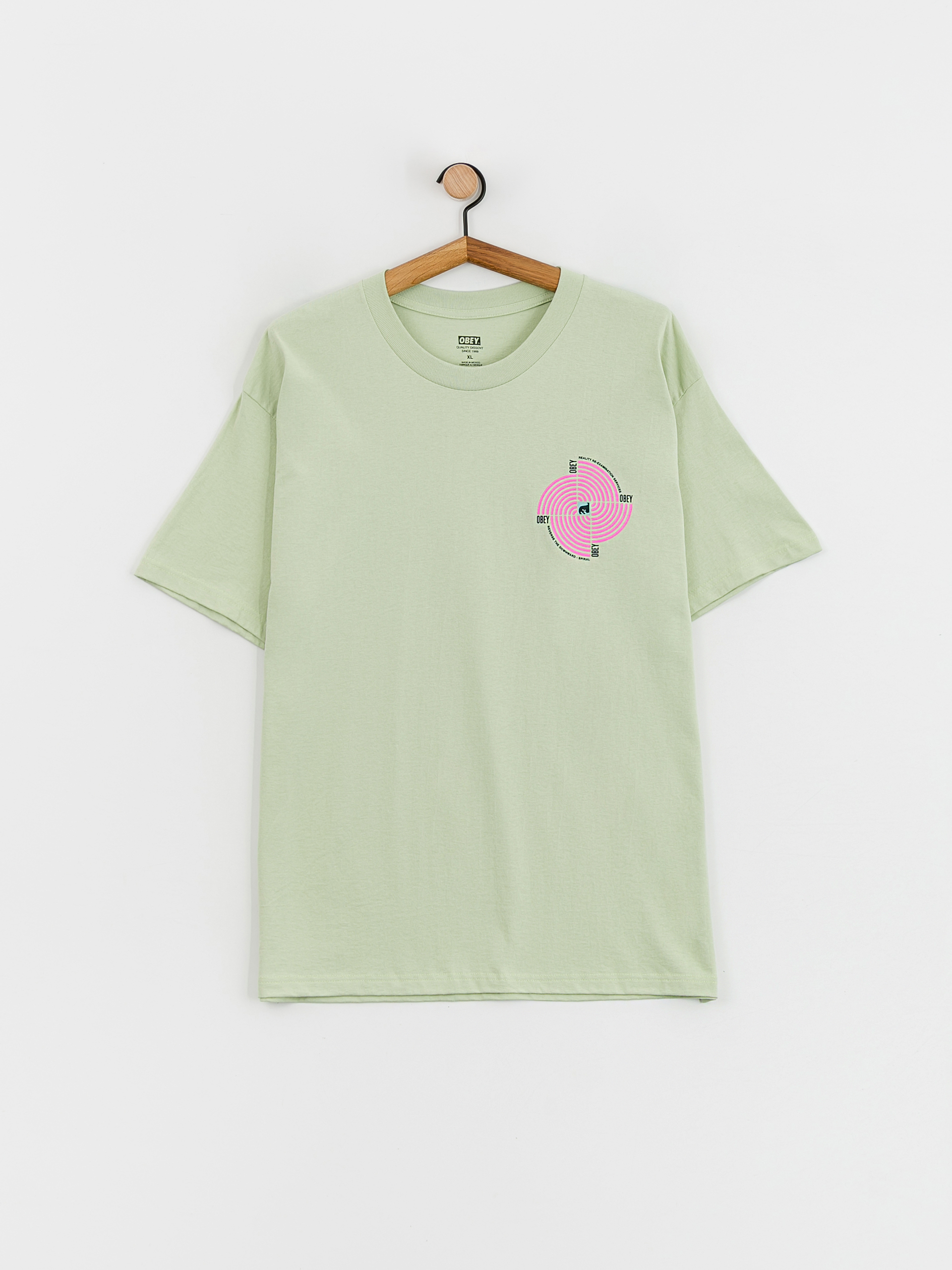 Tričko OBEY Downward Spiral (cucumber)