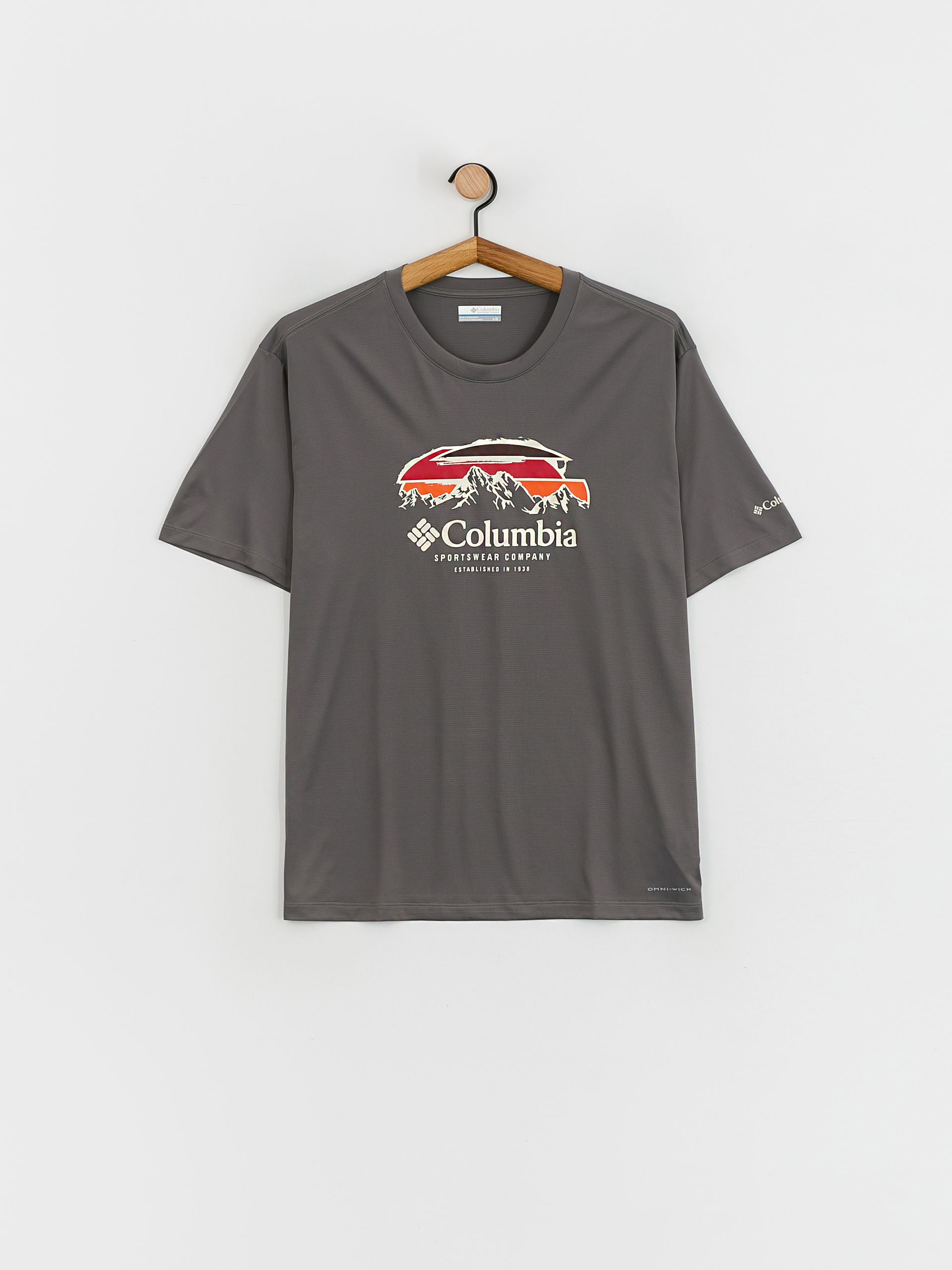 Tričko Columbia Hike Graphic (city grey/hikers haven graphic)