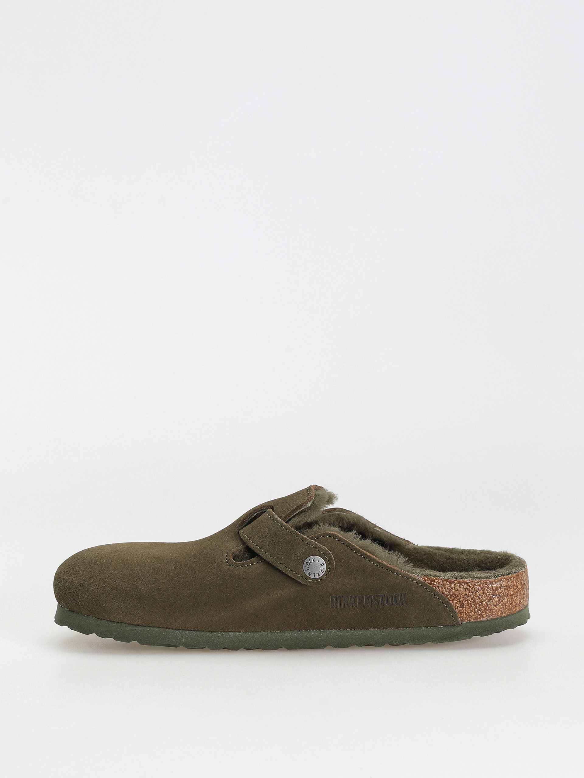 Šľapky Birkenstock Boston Suede Leather Narrow Wmn (thyme)