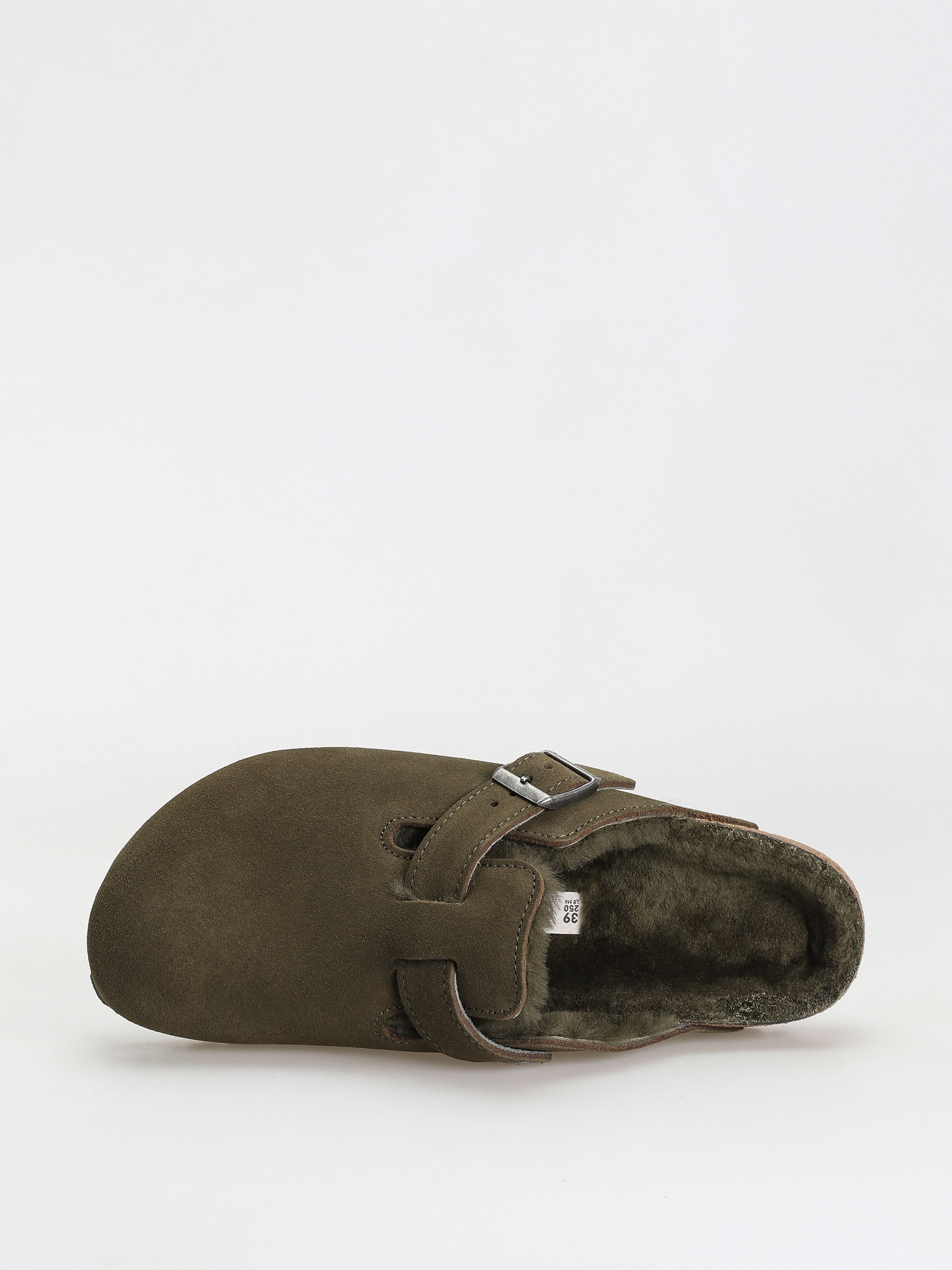 Šľapky Birkenstock Boston Suede Leather Narrow Wmn (thyme)