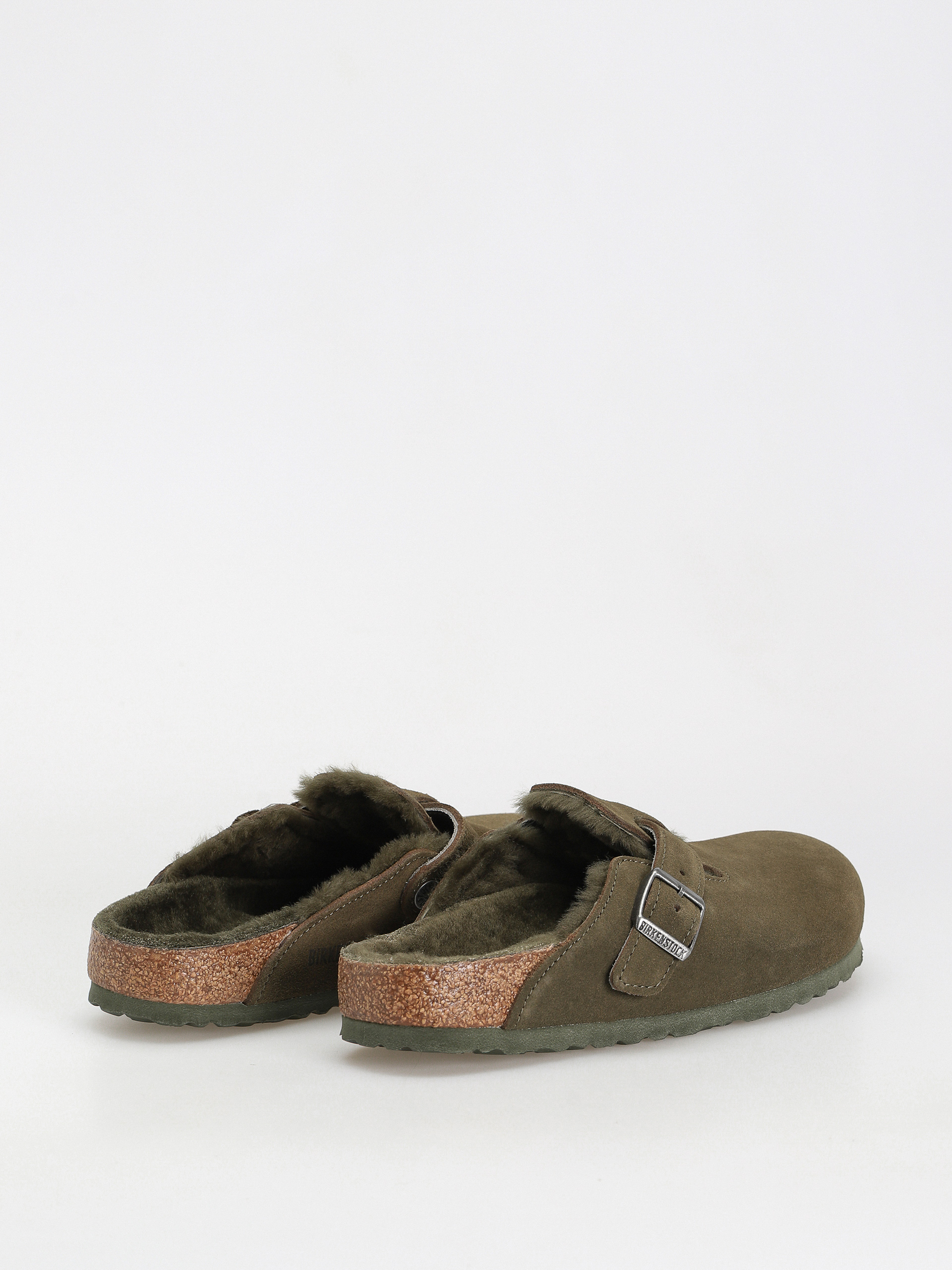 Šľapky Birkenstock Boston Suede Leather Narrow Wmn (thyme)