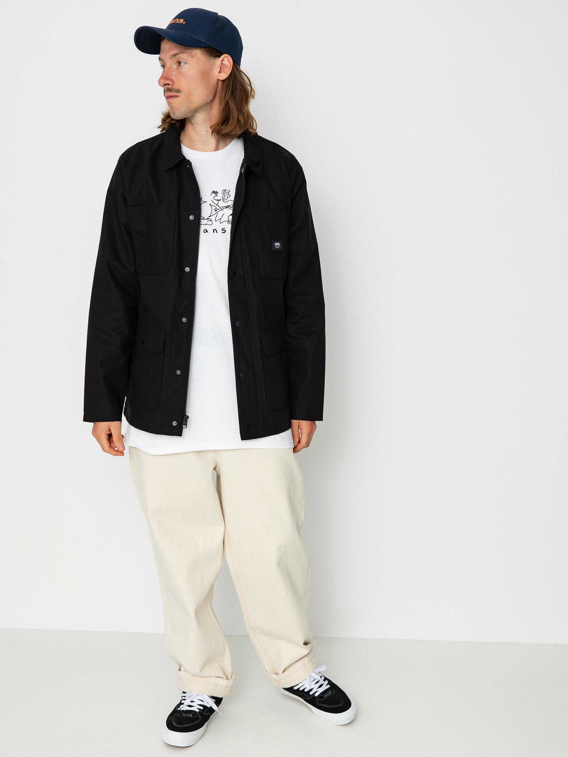 Bunda Vans Drill Chore Coat Lined (black)