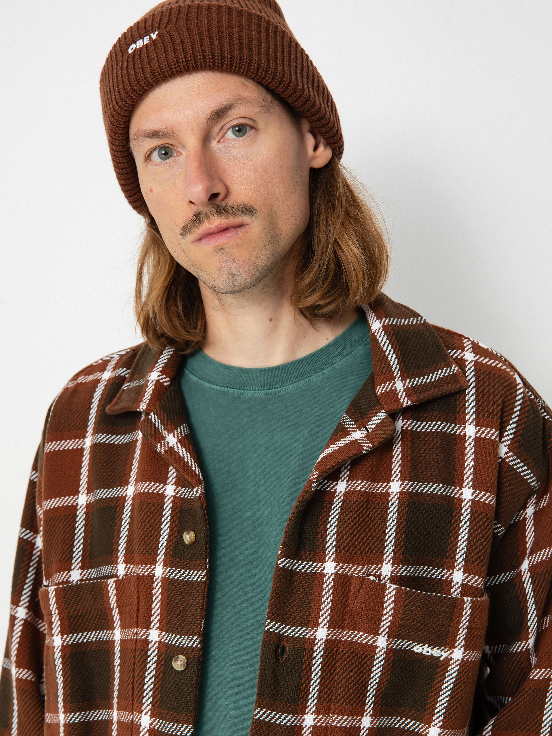 Košeľa OBEY Bigwig Plaid (sepia multi)