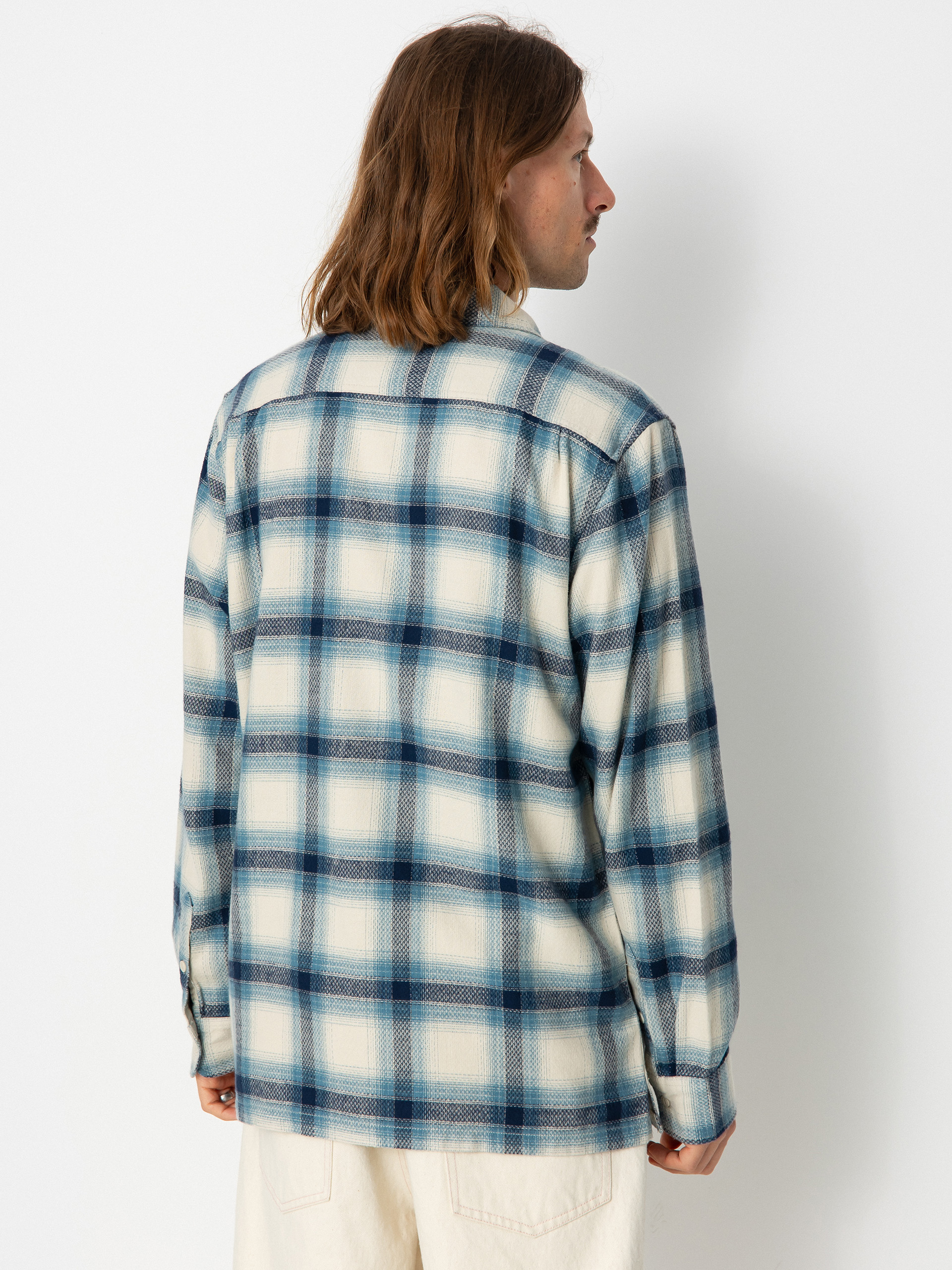 Košeľa Vans Krug Ls Woven (oatmeal/dress blues)