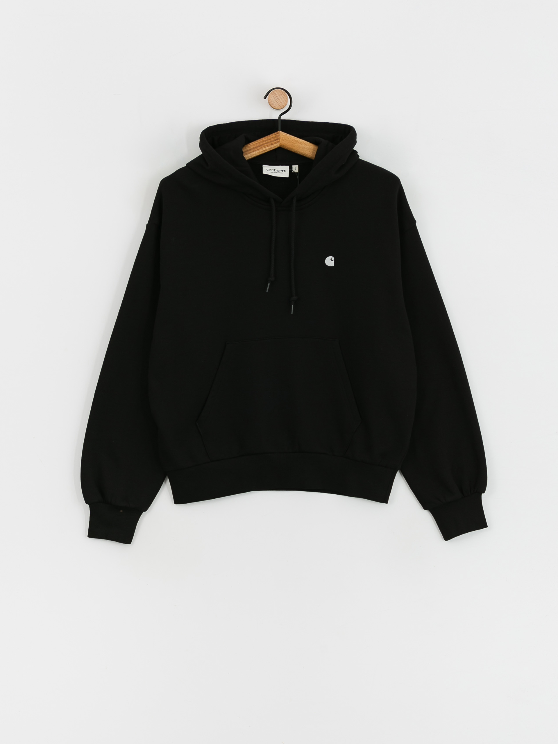Mikina s kapucňou Carhartt WIP Casey HD Wmn (black/silver)