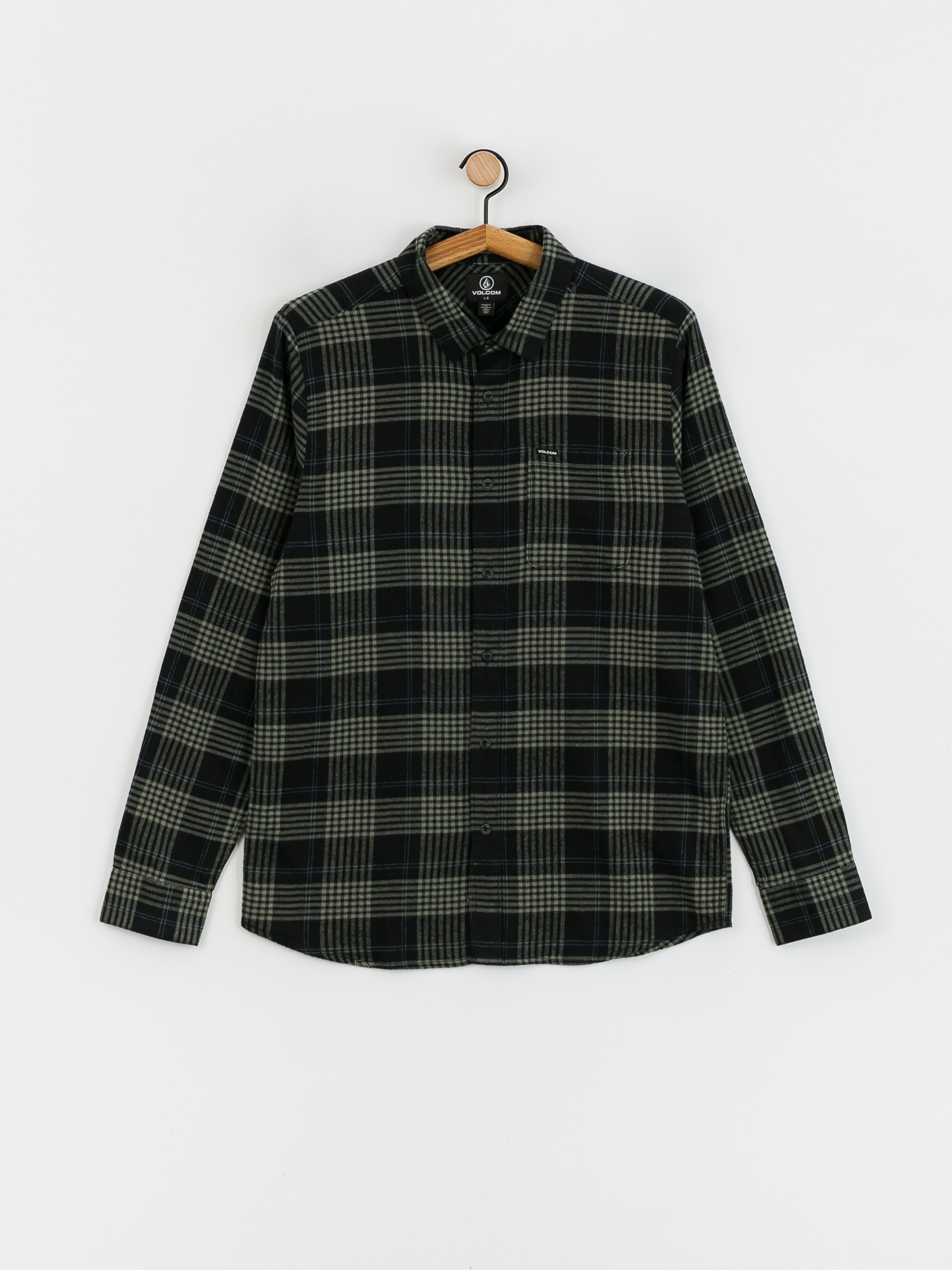 Košeľa Volcom Caden Plaid Ls (black)