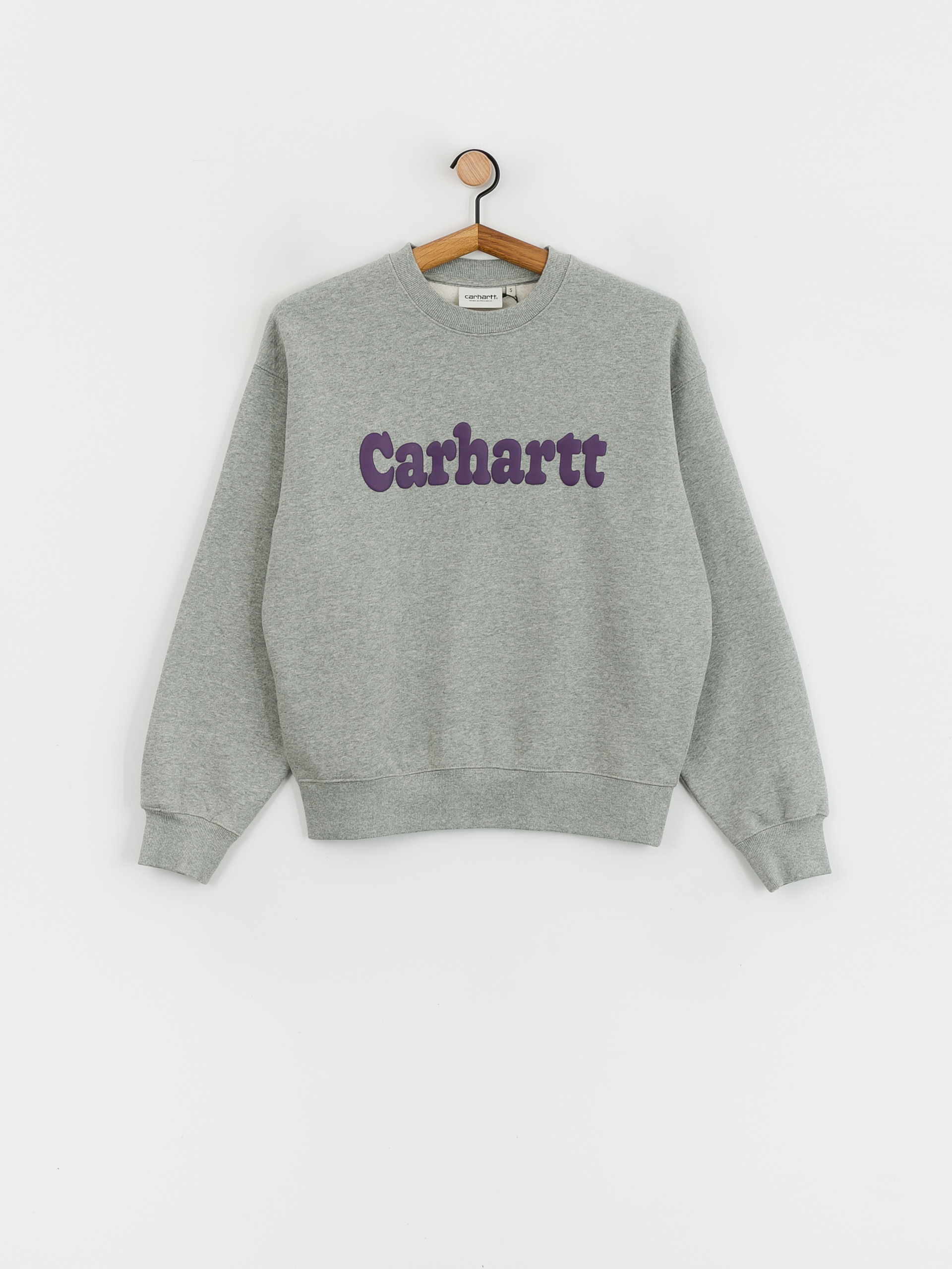 Mikina Carhartt WIP Bubbles Wmn (grey heather/cassis)