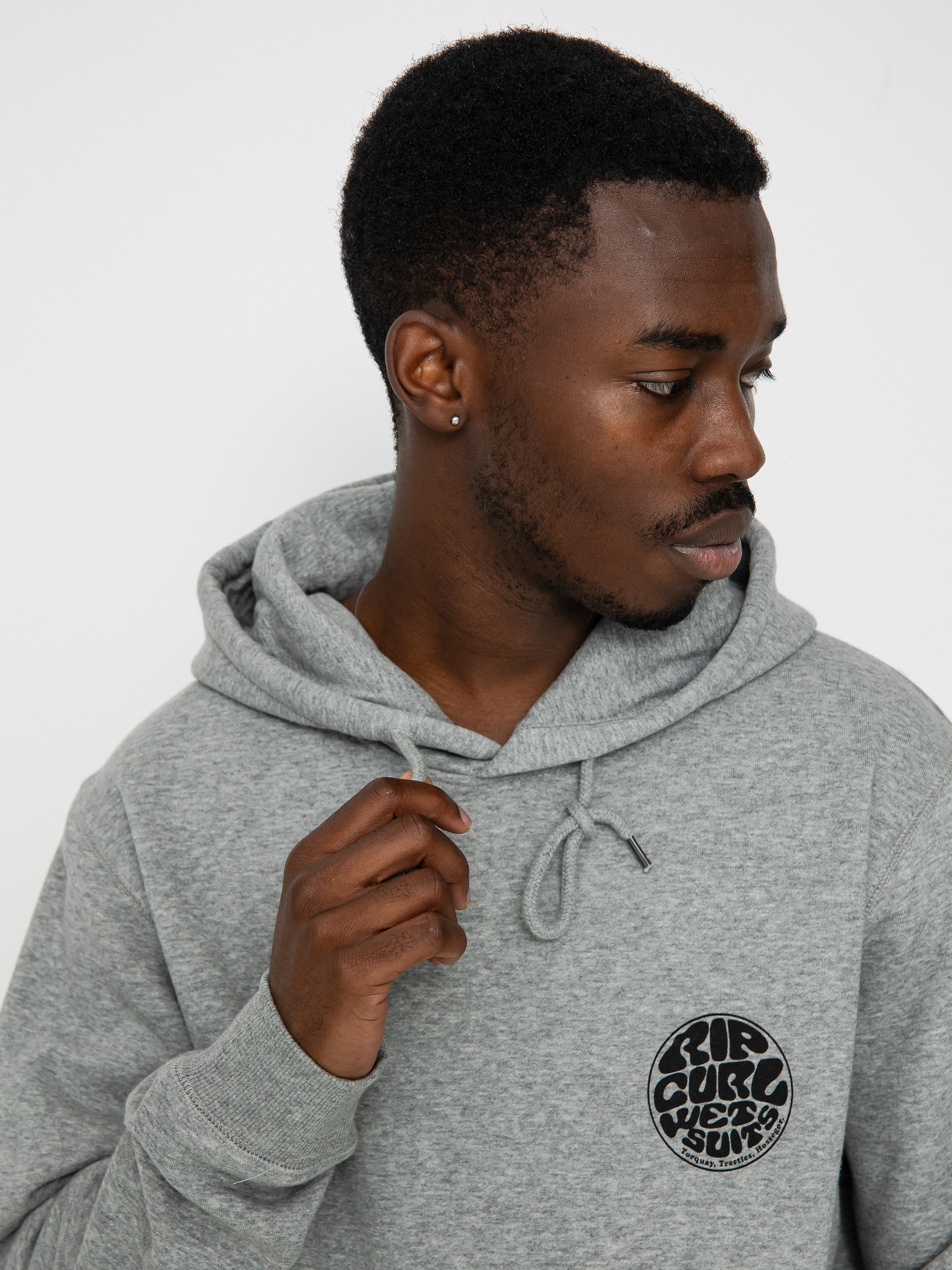 Mikina s kapucňou Rip Curl Wetsuit Icon HD (grey marle)