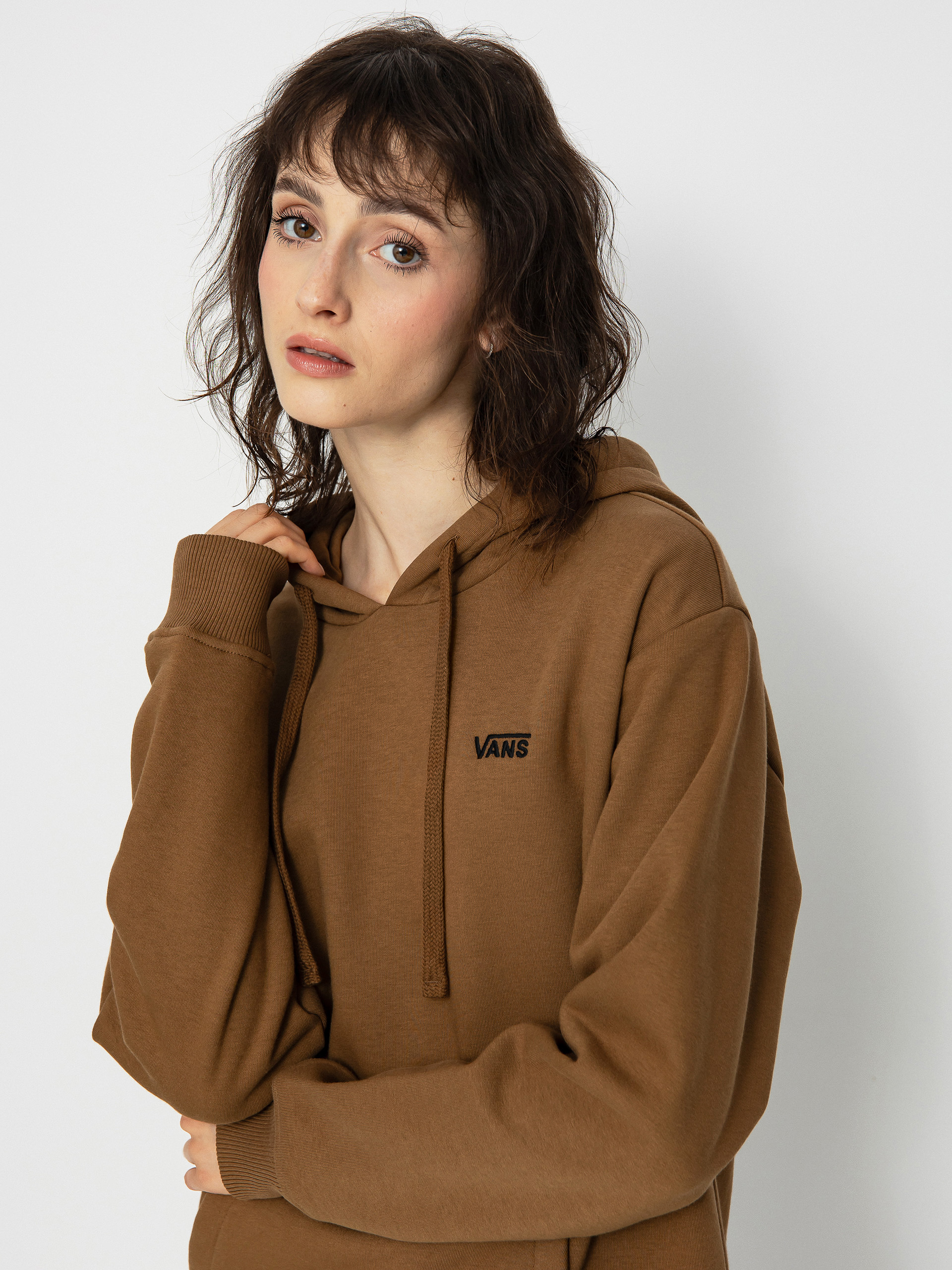 Mikina s kapucňou Vans Flying V Bff Emea HD Wmn (flying v sepia)