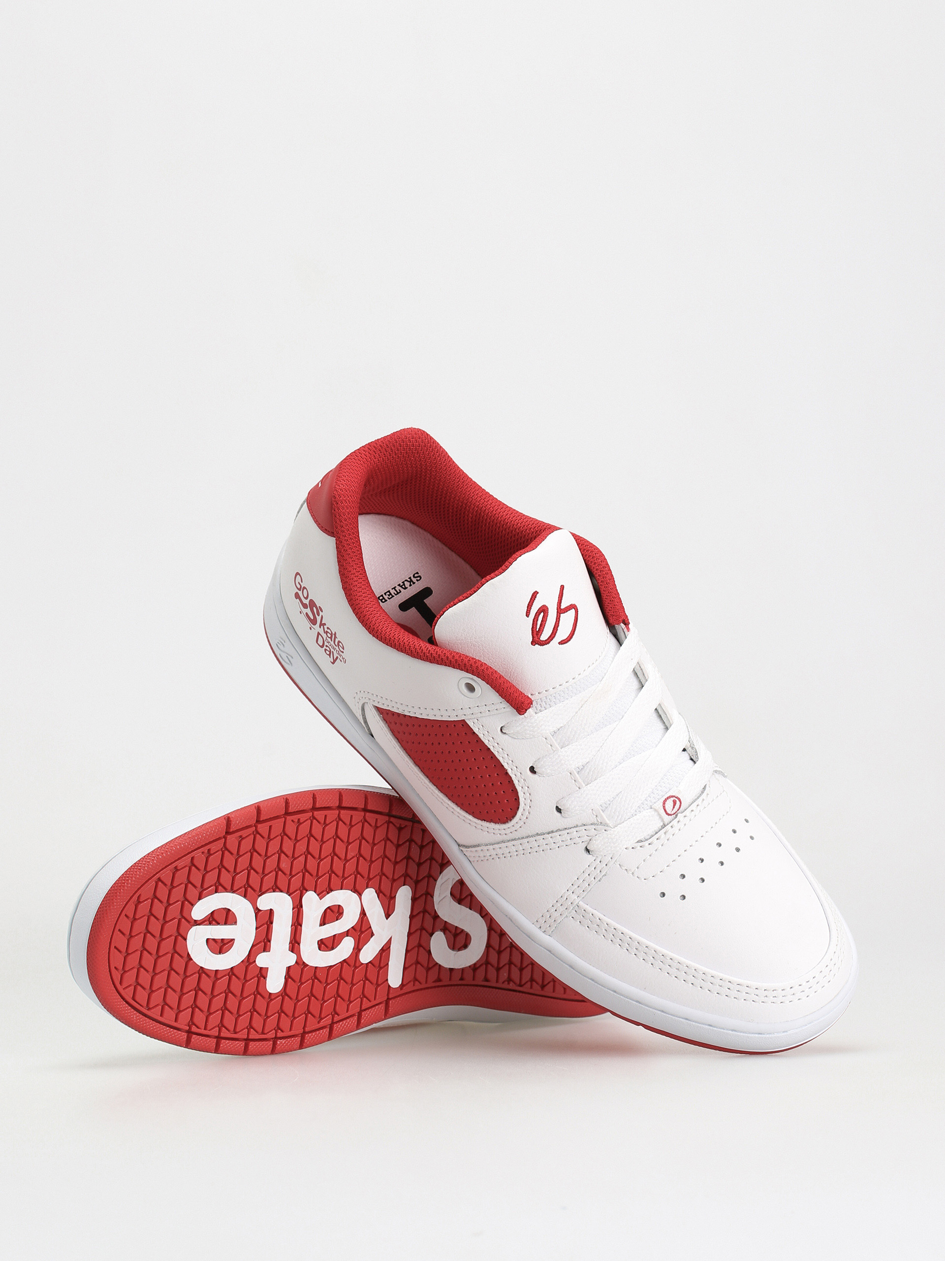 Topánky eS Accel Slim X Go Skateboarding (white/red)