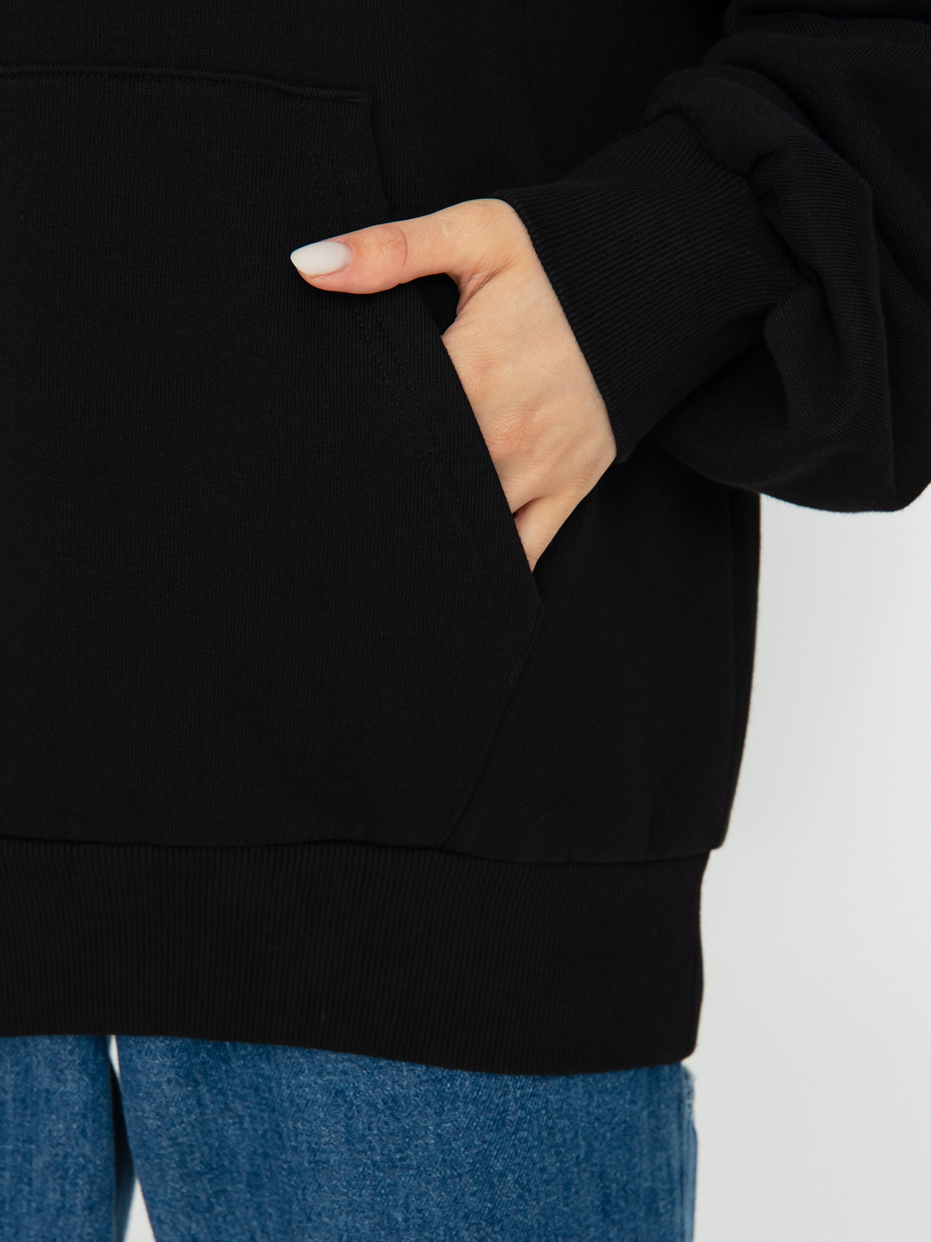 Mikina s kapucňou Carhartt WIP Casey HD Wmn (black/silver)