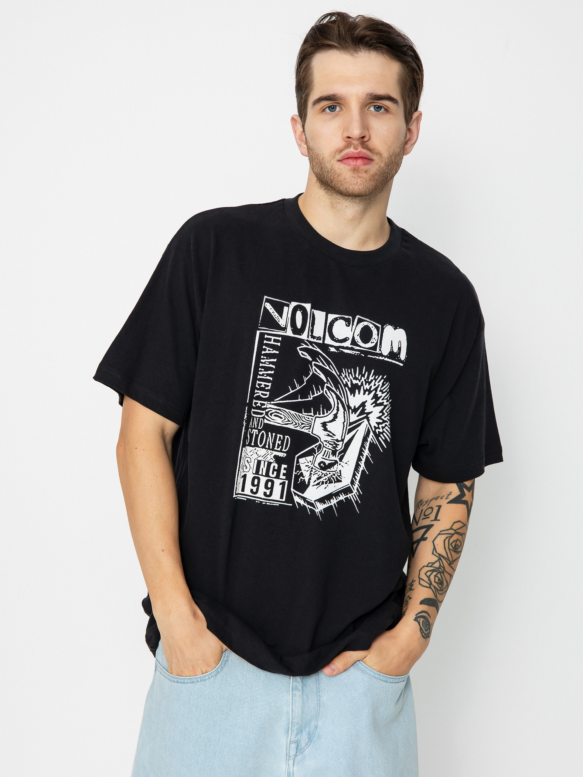 Tričko Volcom Hammered Lse (black)