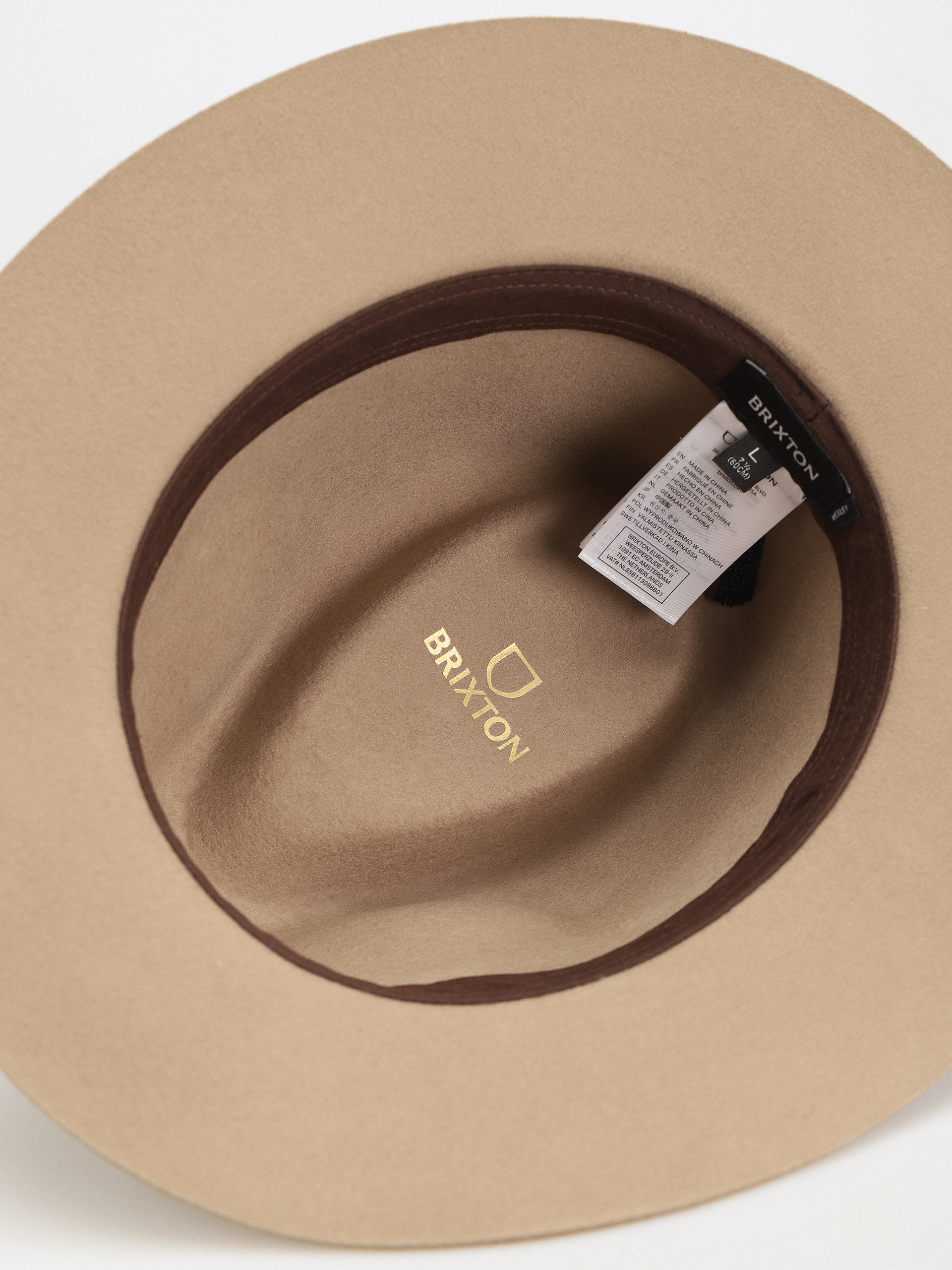 Klobúk Brixton Wesley Fedora (sand/brown)