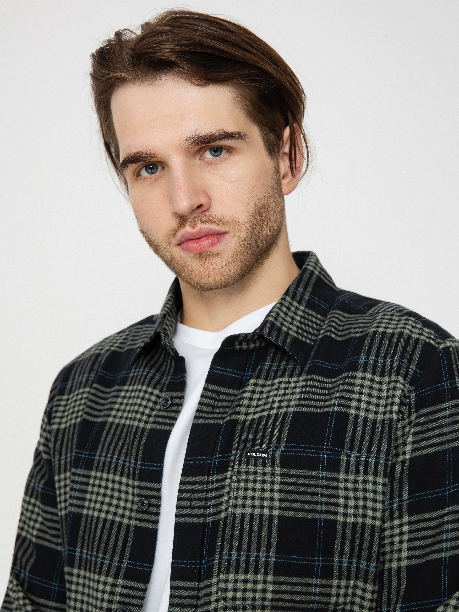 Košeľa Volcom Caden Plaid Ls (black)