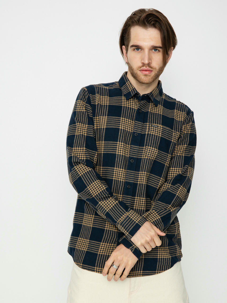 Košeľa Volcom Caden Plaid Ls (navy)