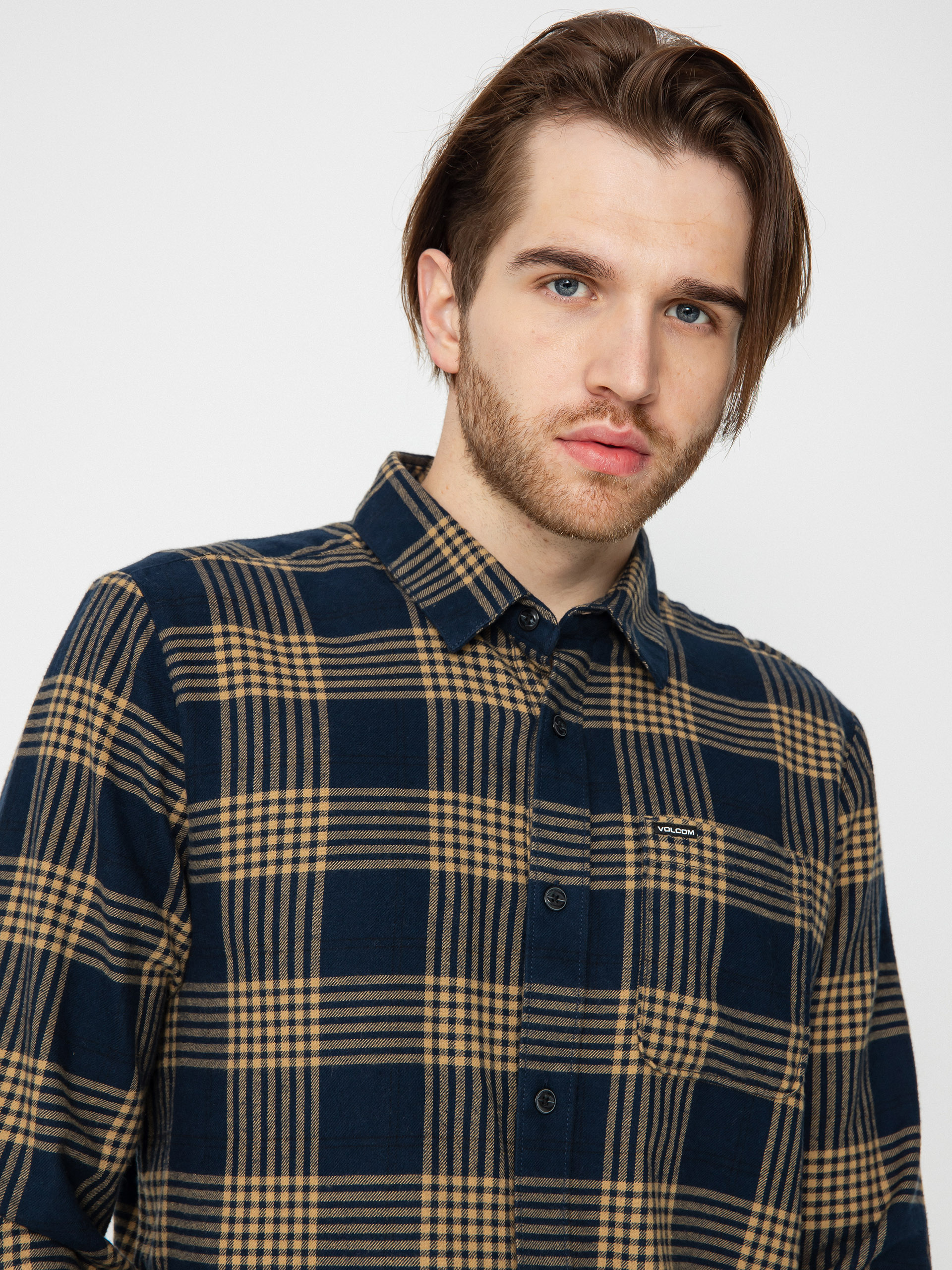 Košeľa Volcom Caden Plaid Ls (navy)