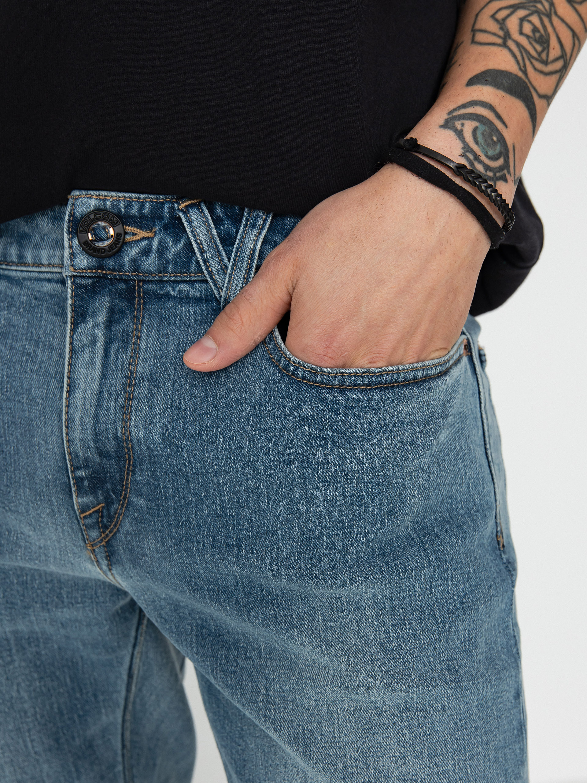 Nohavice Volcom Solver Denim (old town indigo)