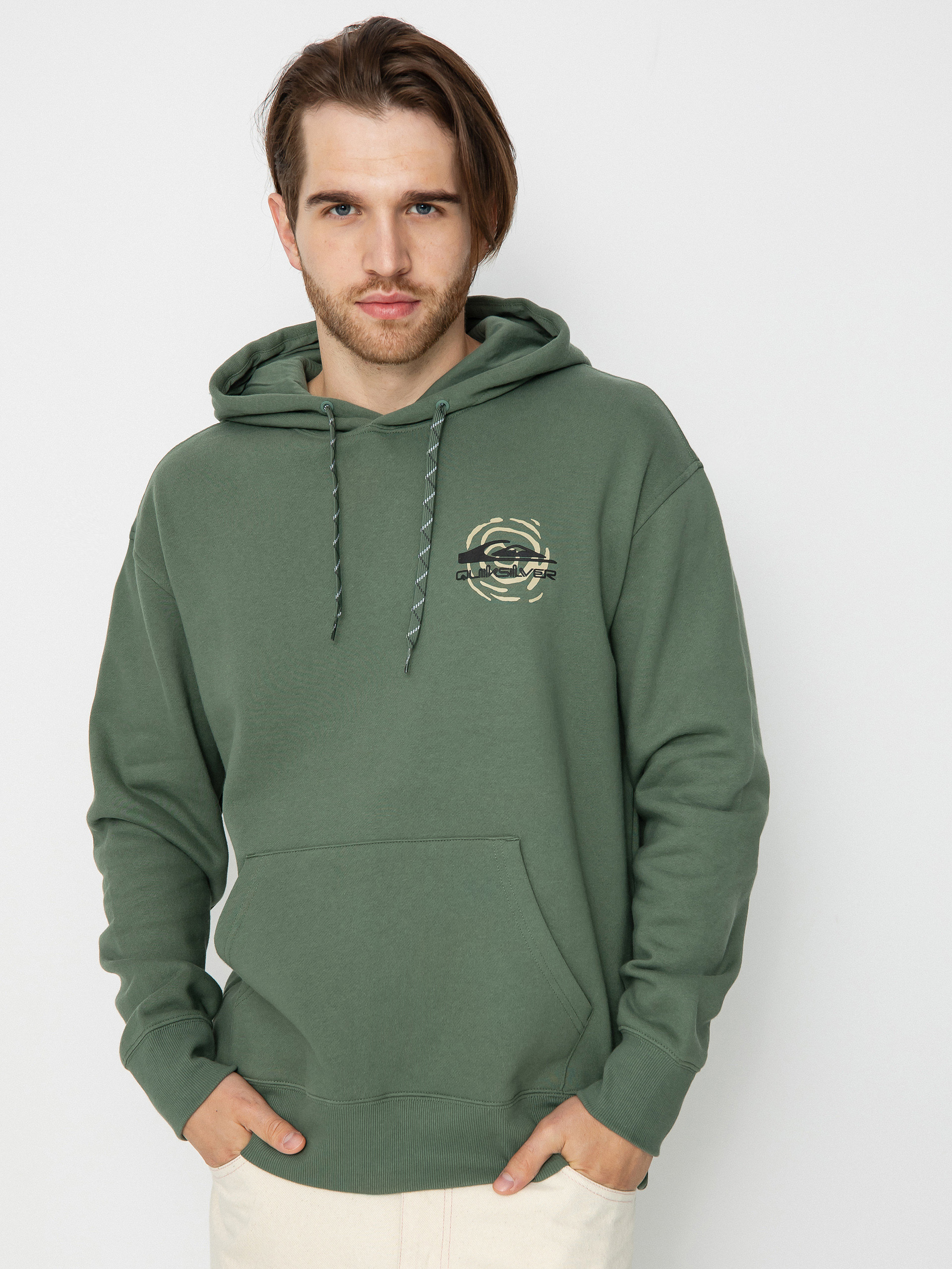 Mikina s kapucňou Quiksilver Moonlit Mountai HD (laurel wreath)