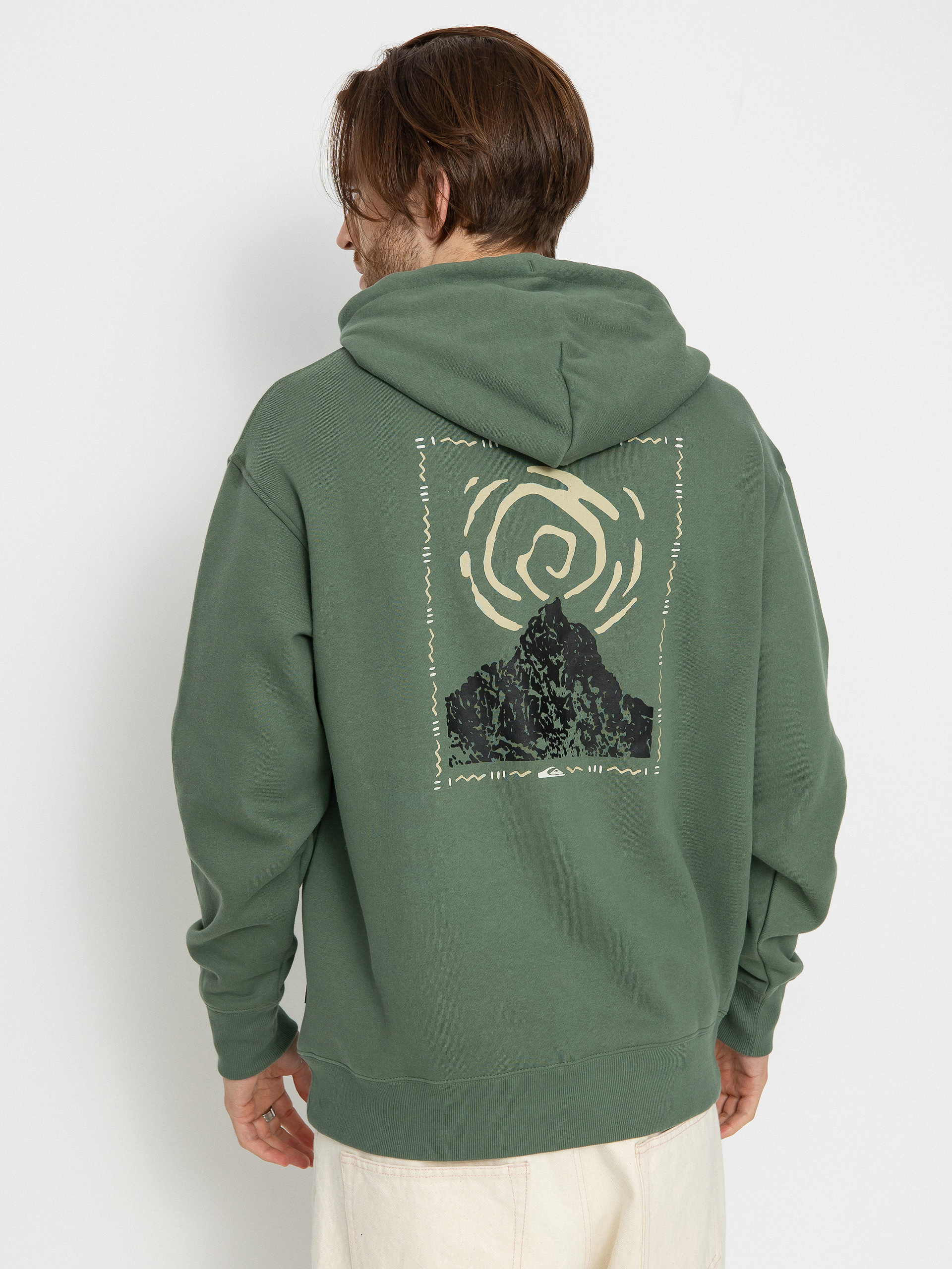 Mikina s kapucňou Quiksilver Moonlit Mountai HD (laurel wreath)