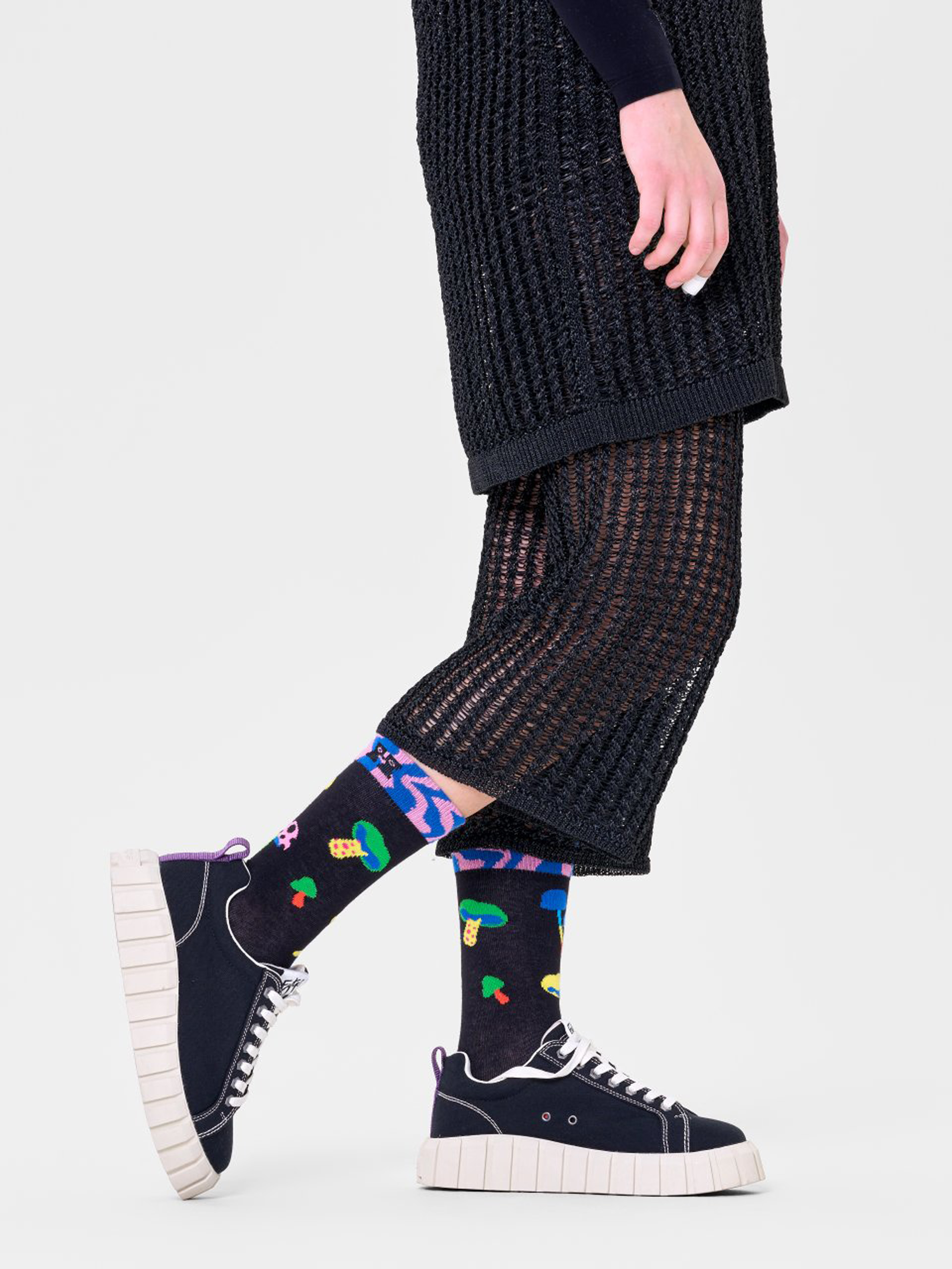 Ponožky Happy Socks Mushrooms (black)