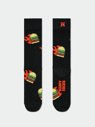 Ponožky Happy Socks Flaming Burger (black)