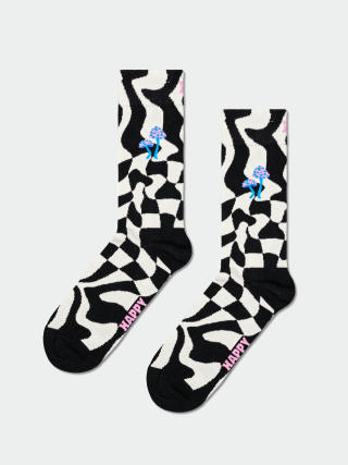 Ponožky Happy Socks Distorted Check (black/white)