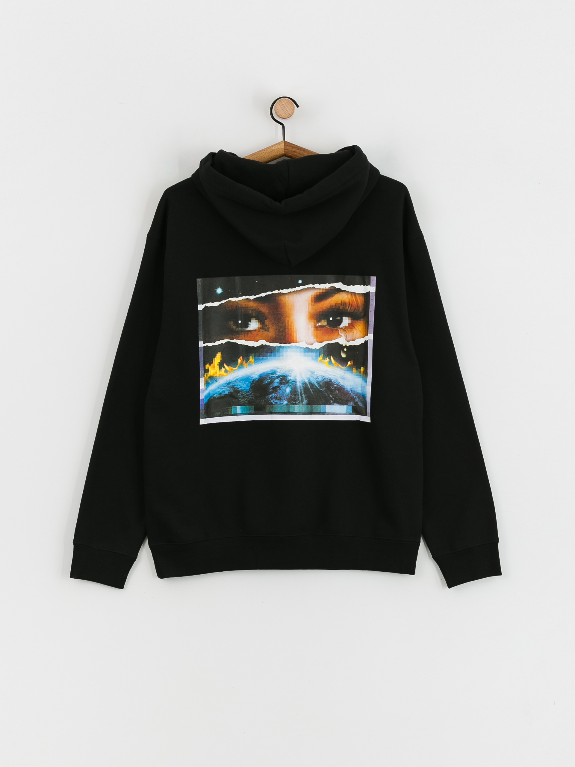 Mikina s kapucňou HUF Digital Domain HD (black)