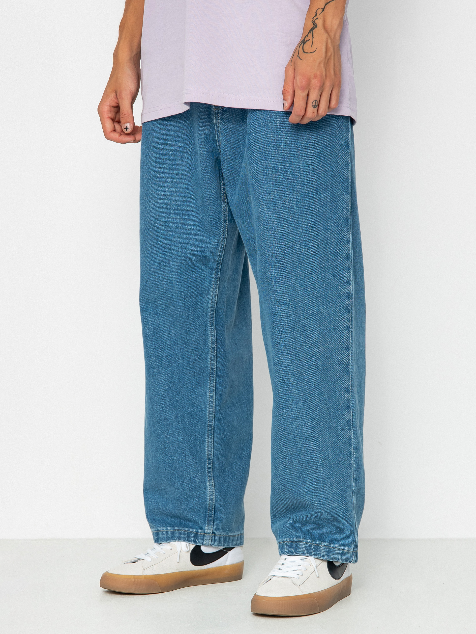 Nohavice Polar Skate 93! Denim (mid blue)