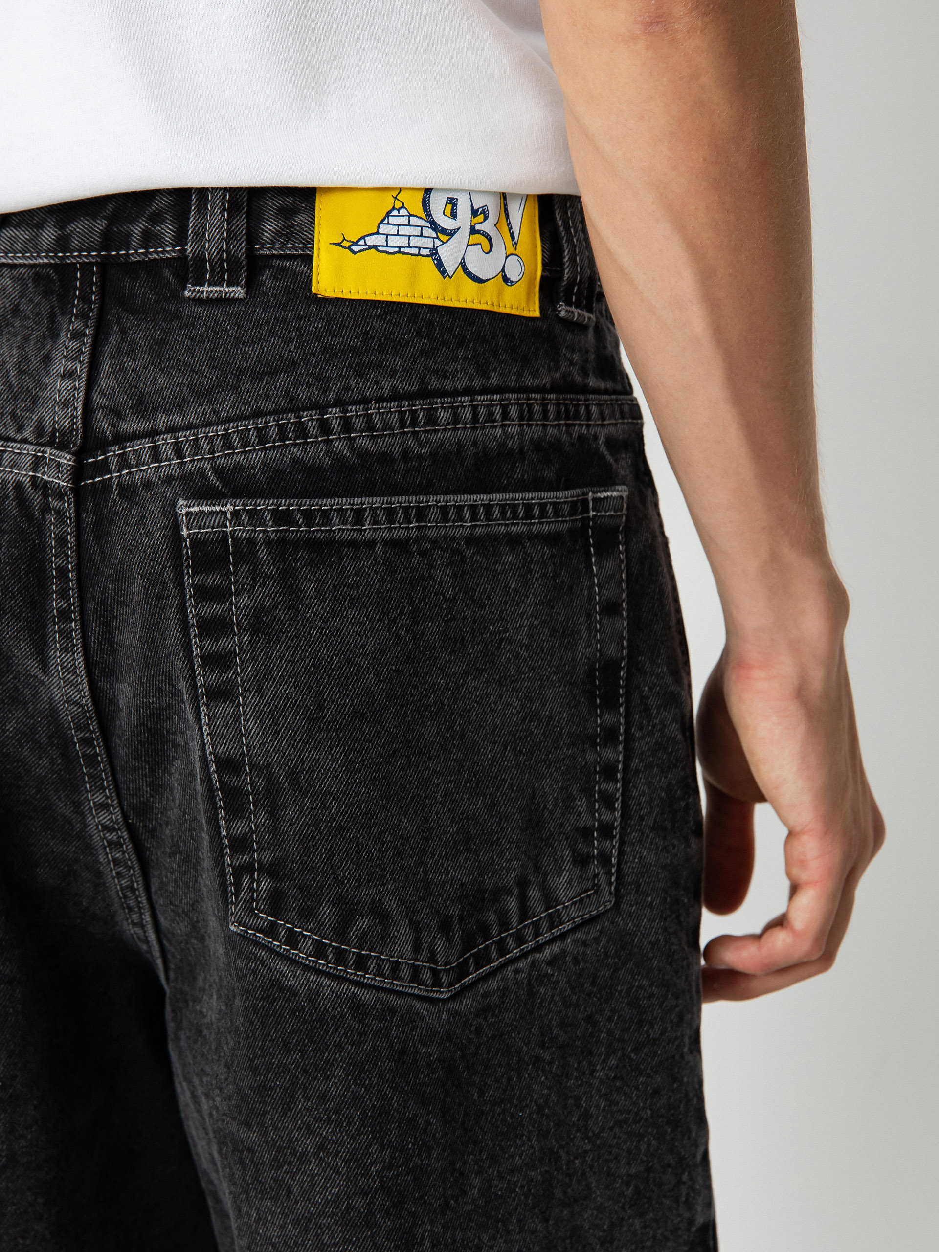 Nohavice Polar Skate 93! Denim (silver black)